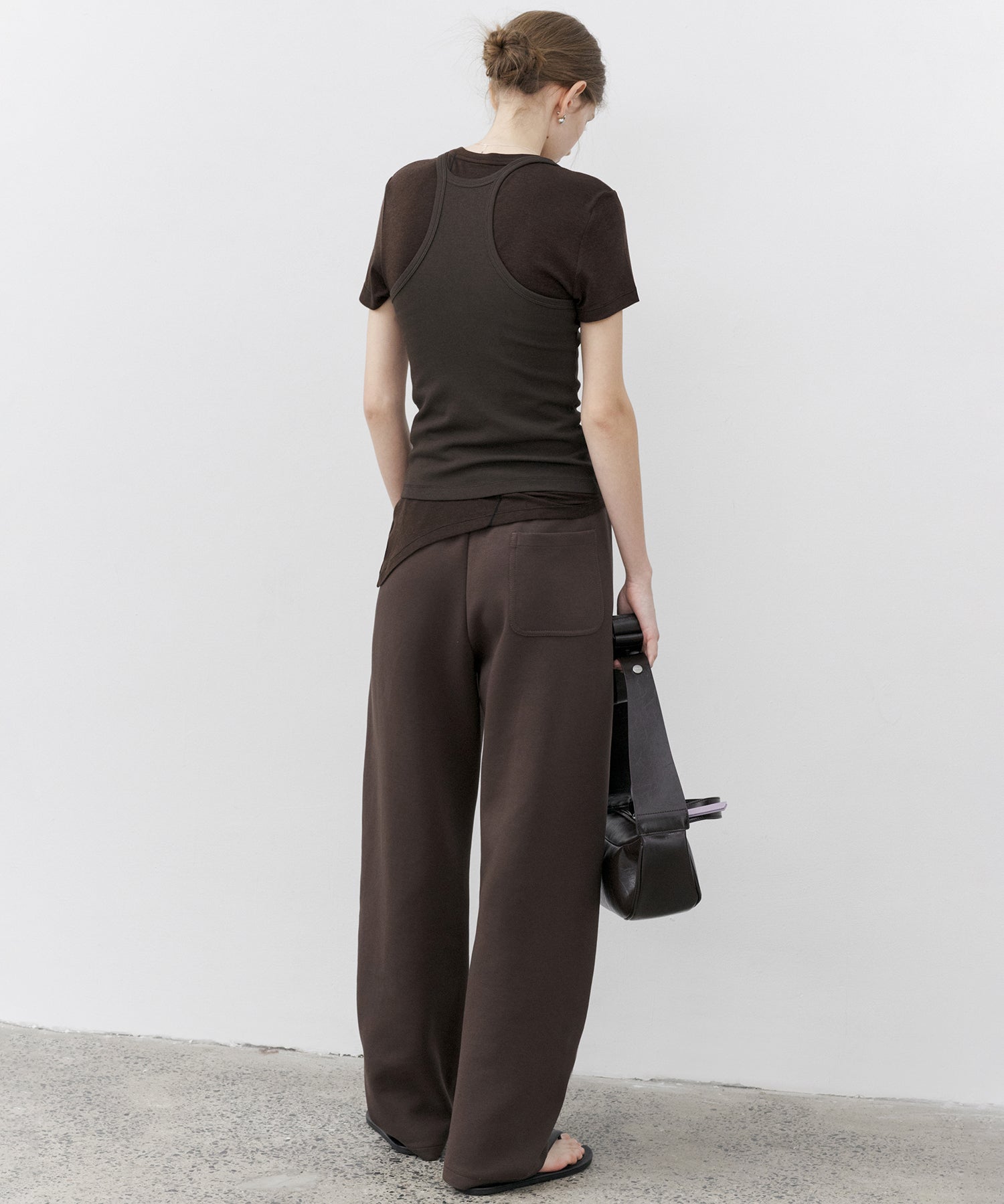 Stretch Ribbed U-Neck Tank Top