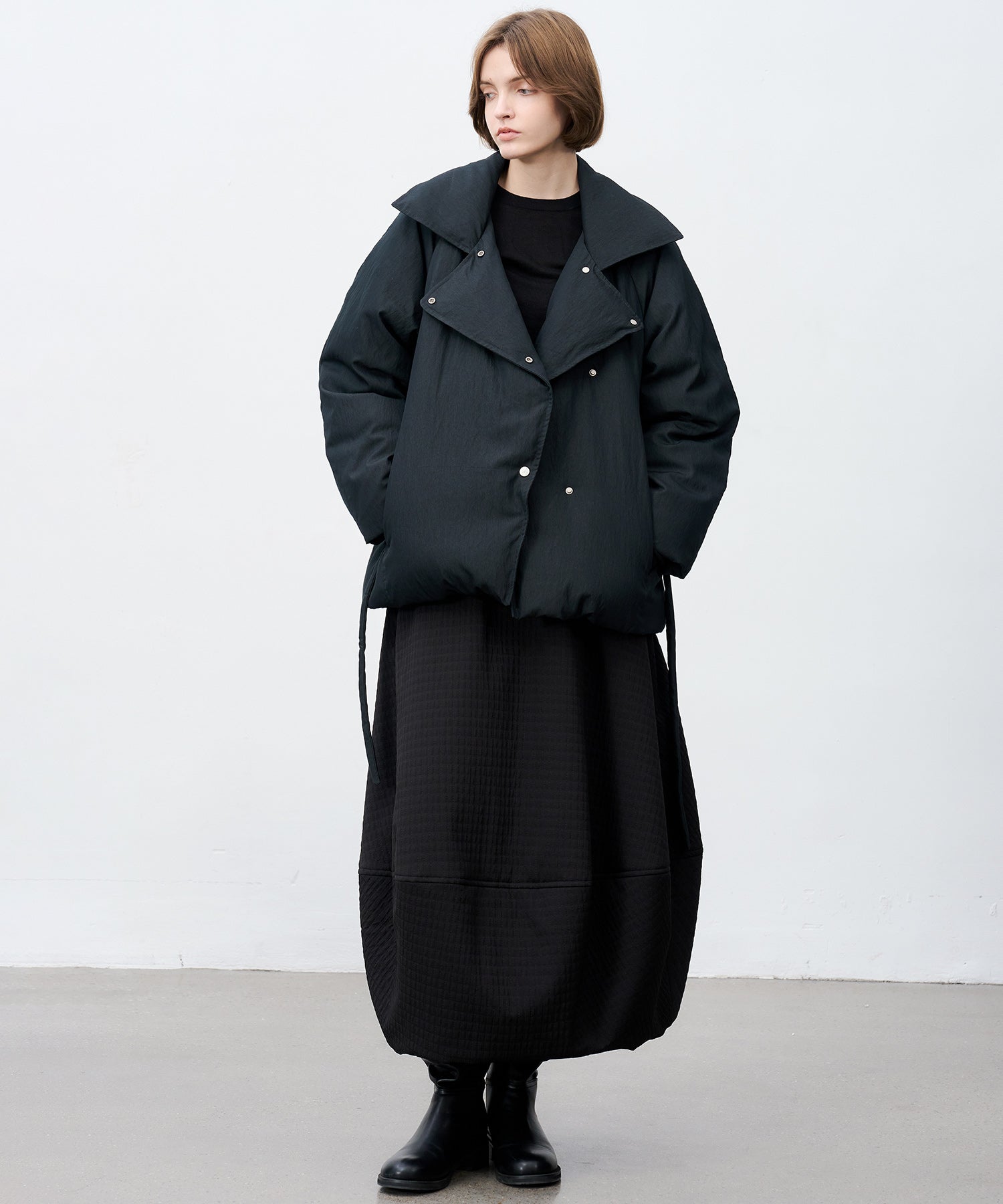 drape balloon skirt週末お値下げ Jacquard Quilted Balloon Skirt(ジャカードキルティングバルーンスカート)