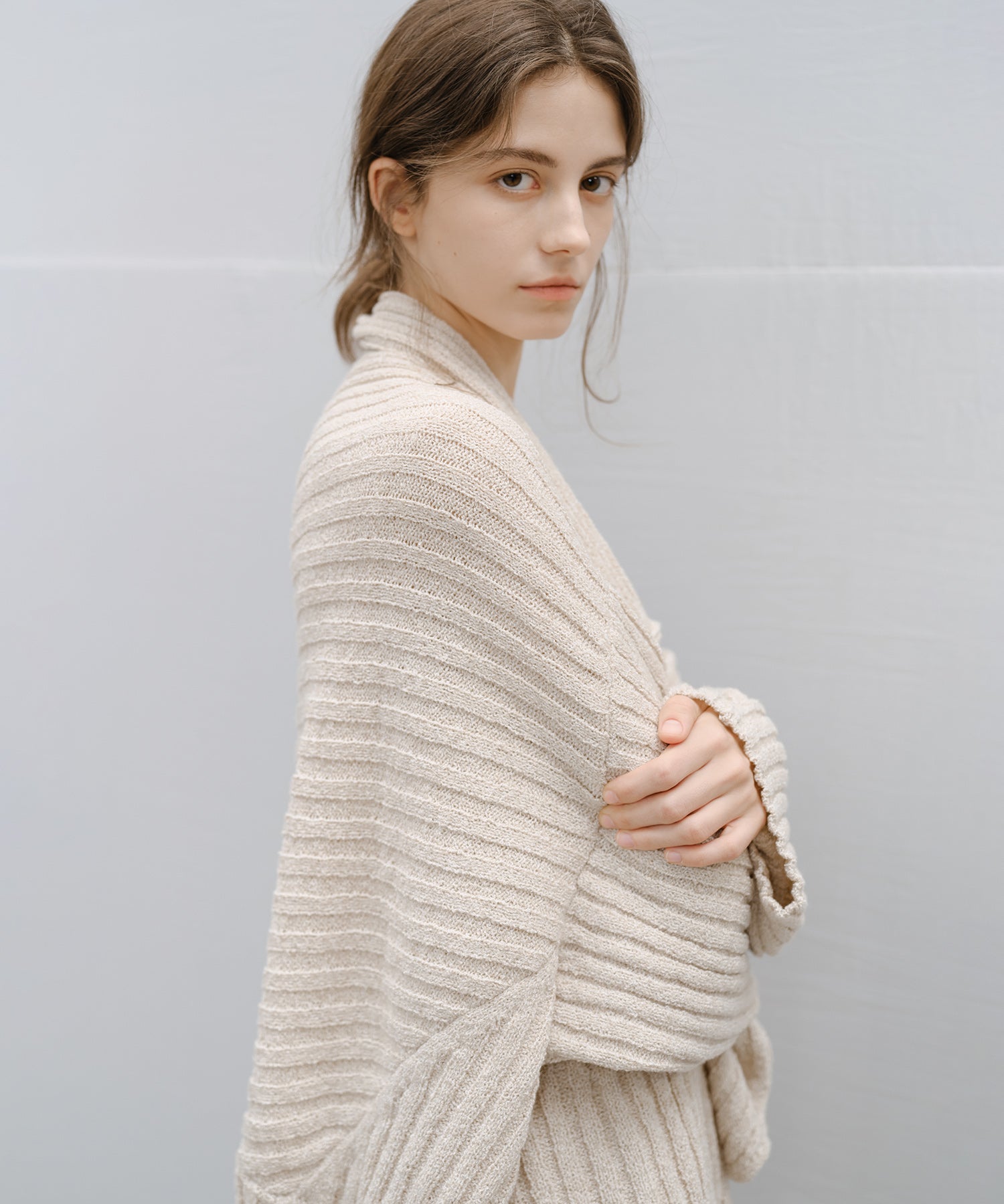 “Shipping from late February to early March” Chunky Draped Knit Cardigan