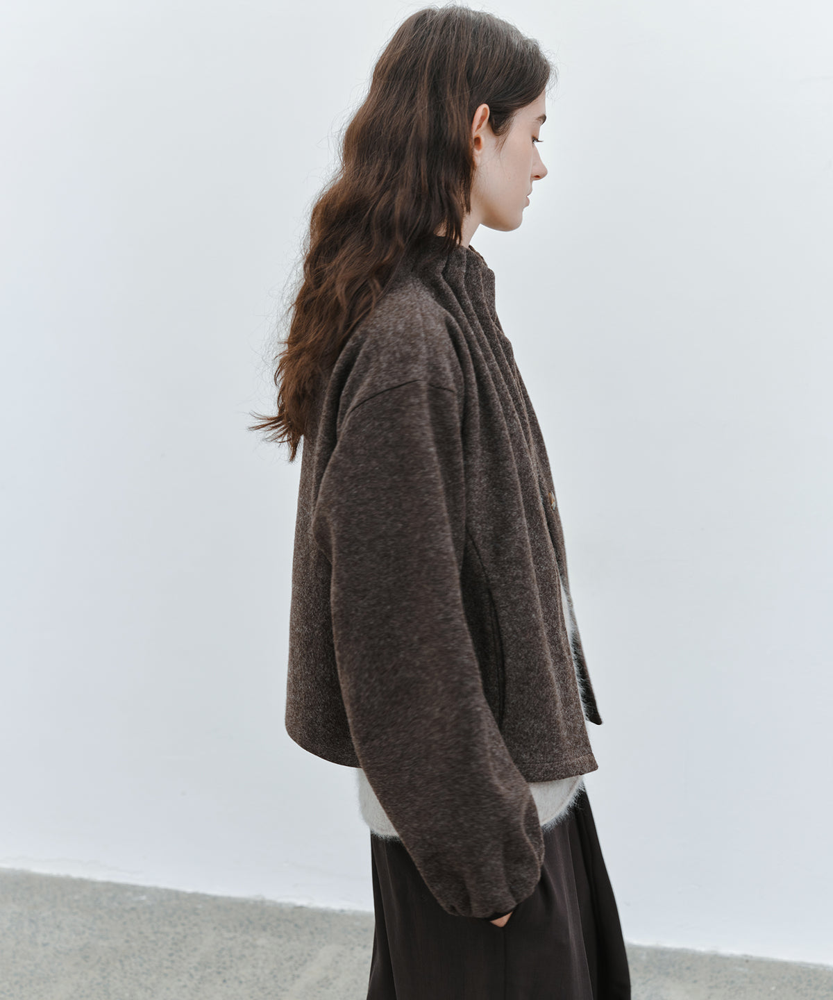 「10月下旬出荷予定」Wool-Like Balloon Flare Skirt