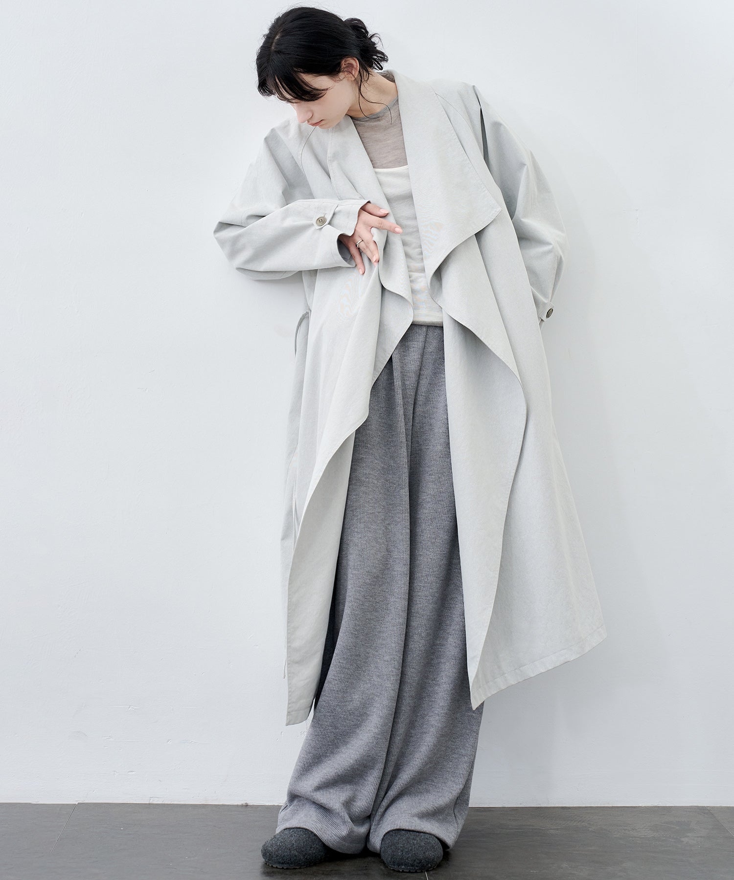 Knit Fleece Drawstring Wide Pants