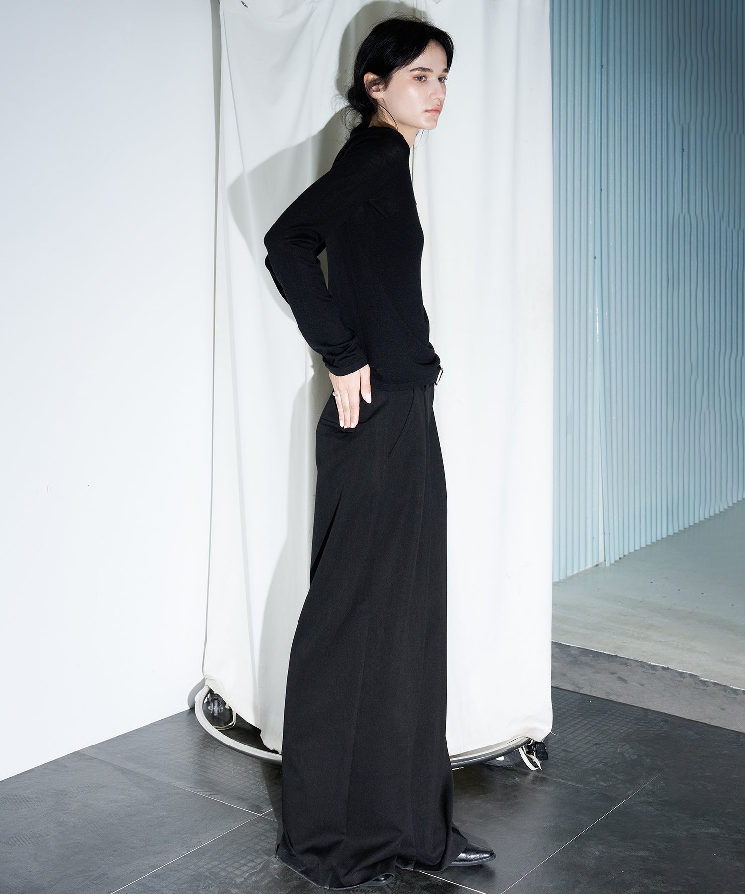 Straight Wide-Leg Trousers