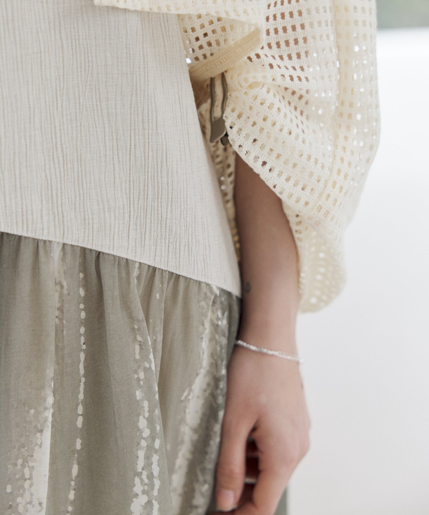 Art Print Sheer Docking Dress