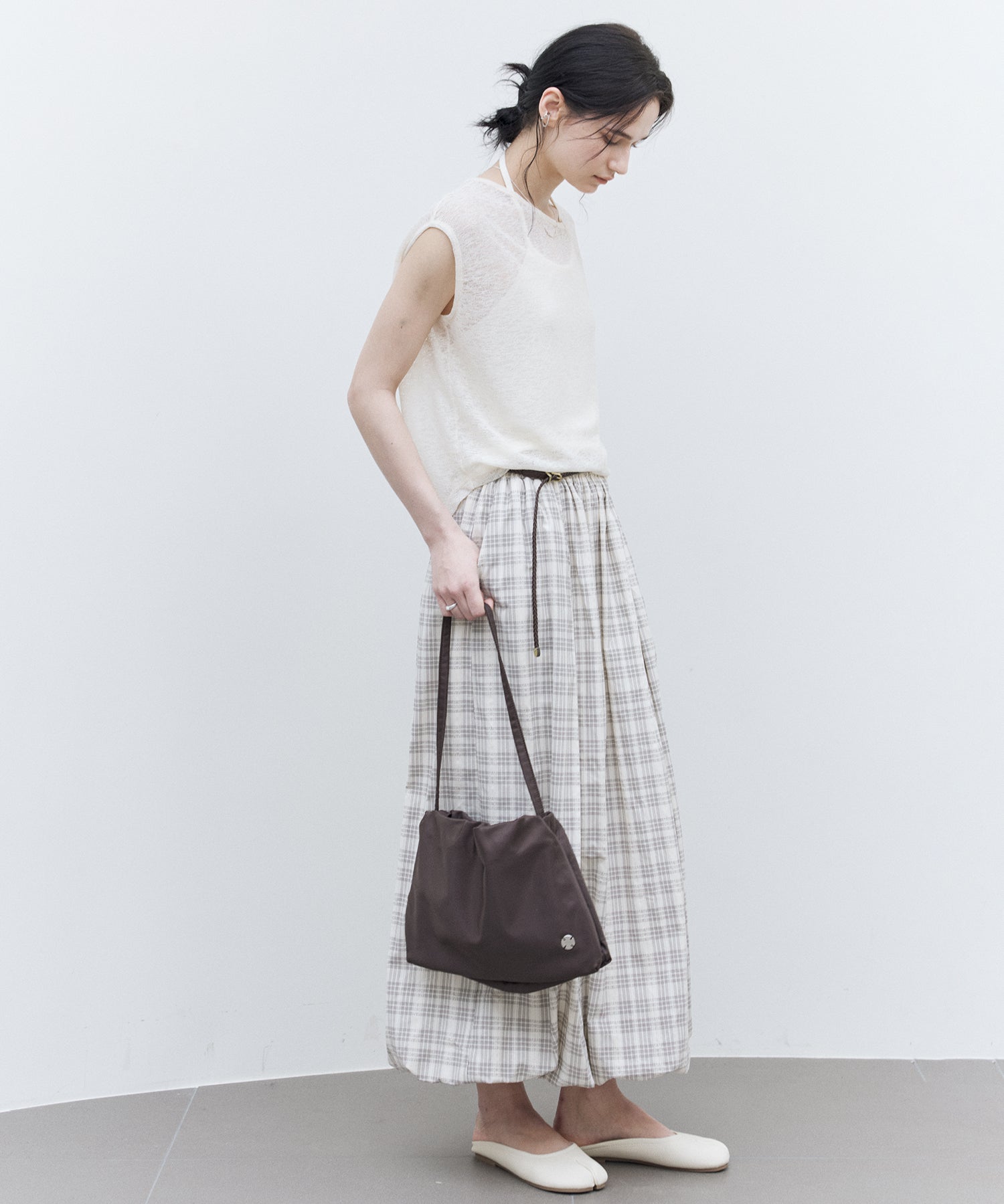 Sheer Asymmetric Sleeveless Top