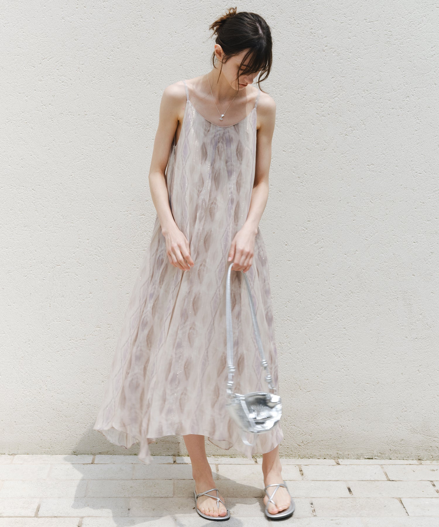 「7月上旬～中旬出荷」Abstract Art Print Cami Dress