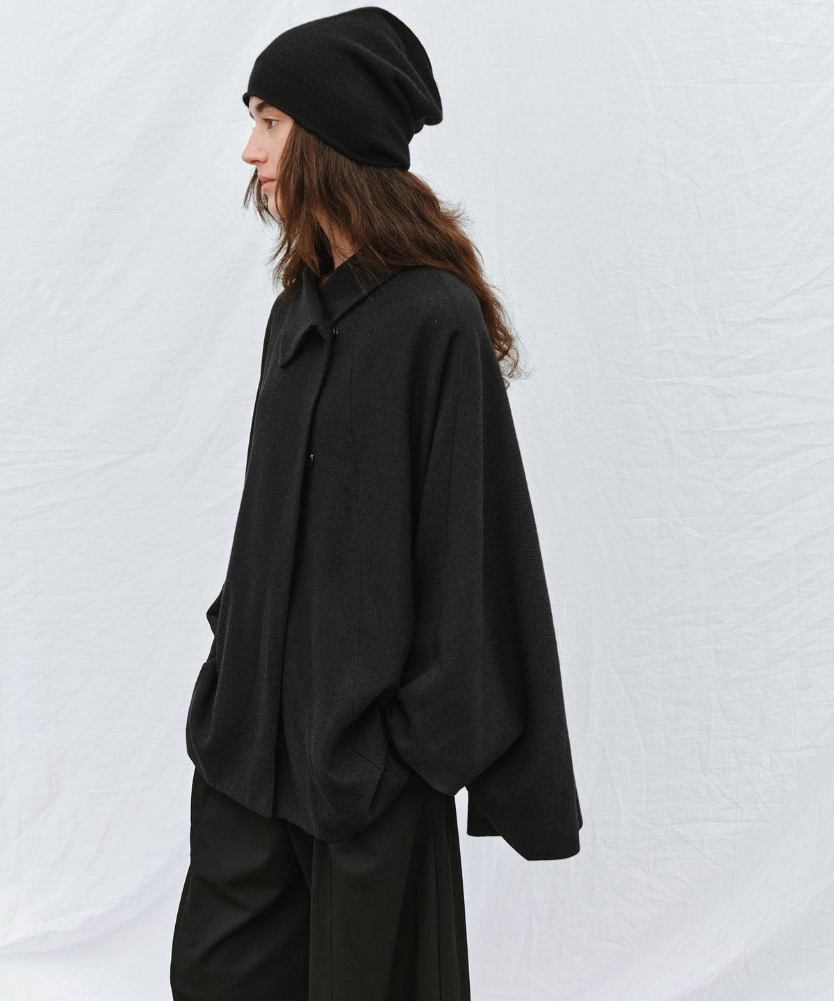 「10月下旬出荷予定」Oversized Cape Short Coat