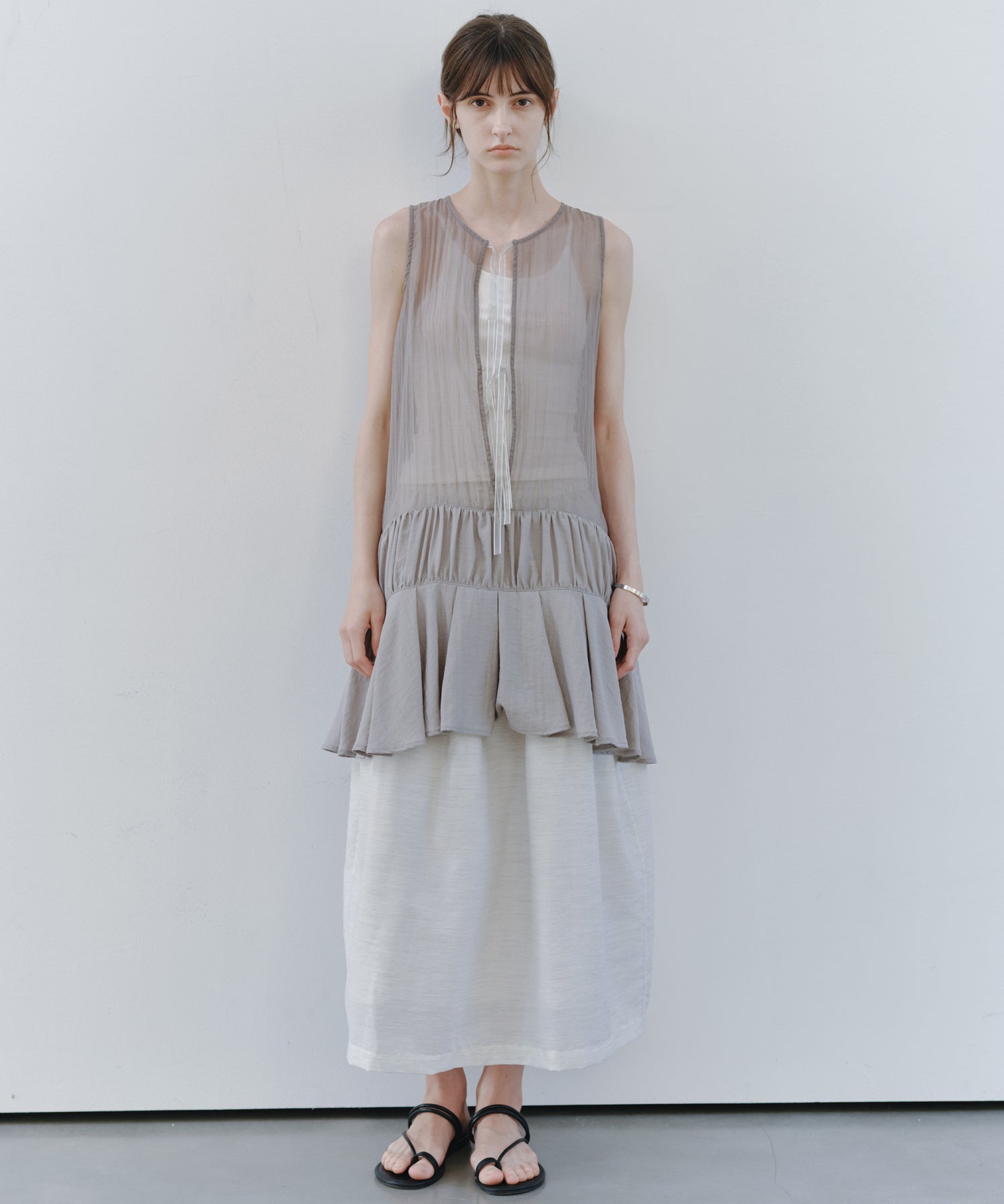 「7月上旬～中旬出荷」Linen-Like Balloon Skirt
