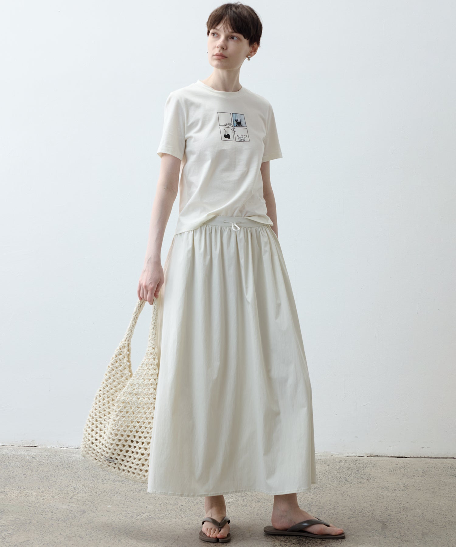 UPF50+ Drawstring Gathered Skirt