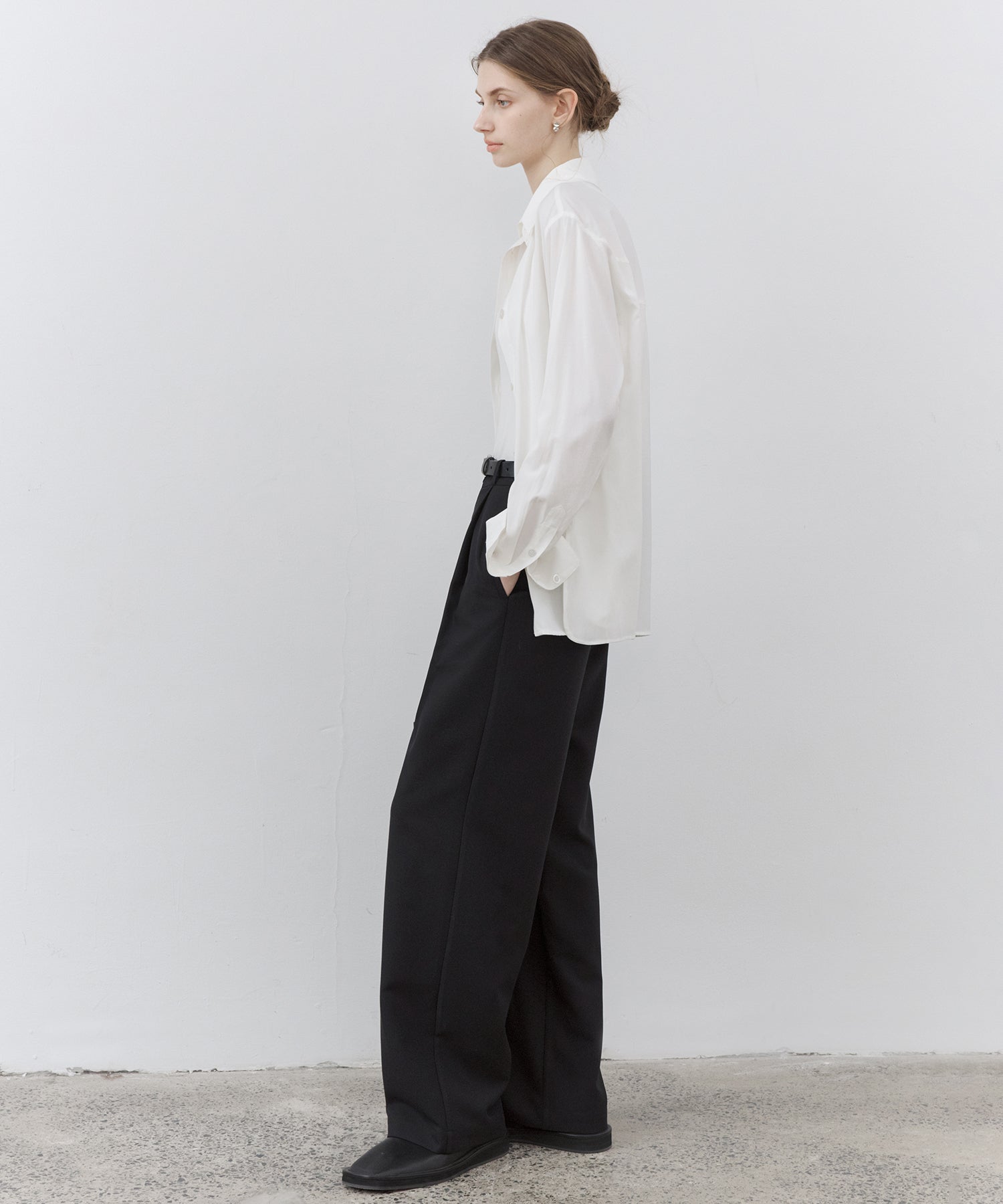 2-Way Asymmetric Button Long Sleeve Shirt