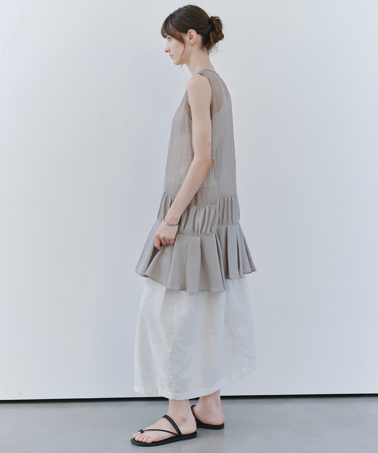 「7月上旬～中旬出荷」Linen-Like Balloon Skirt