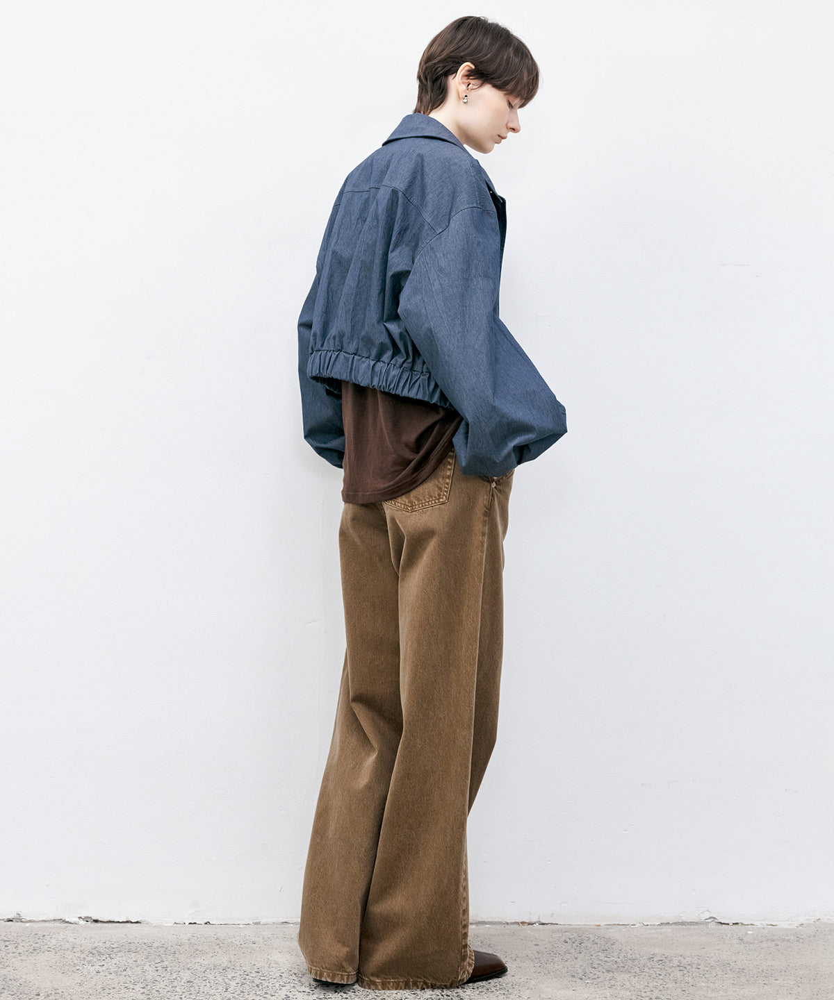 Balloon Sleeve Cropped Blouson