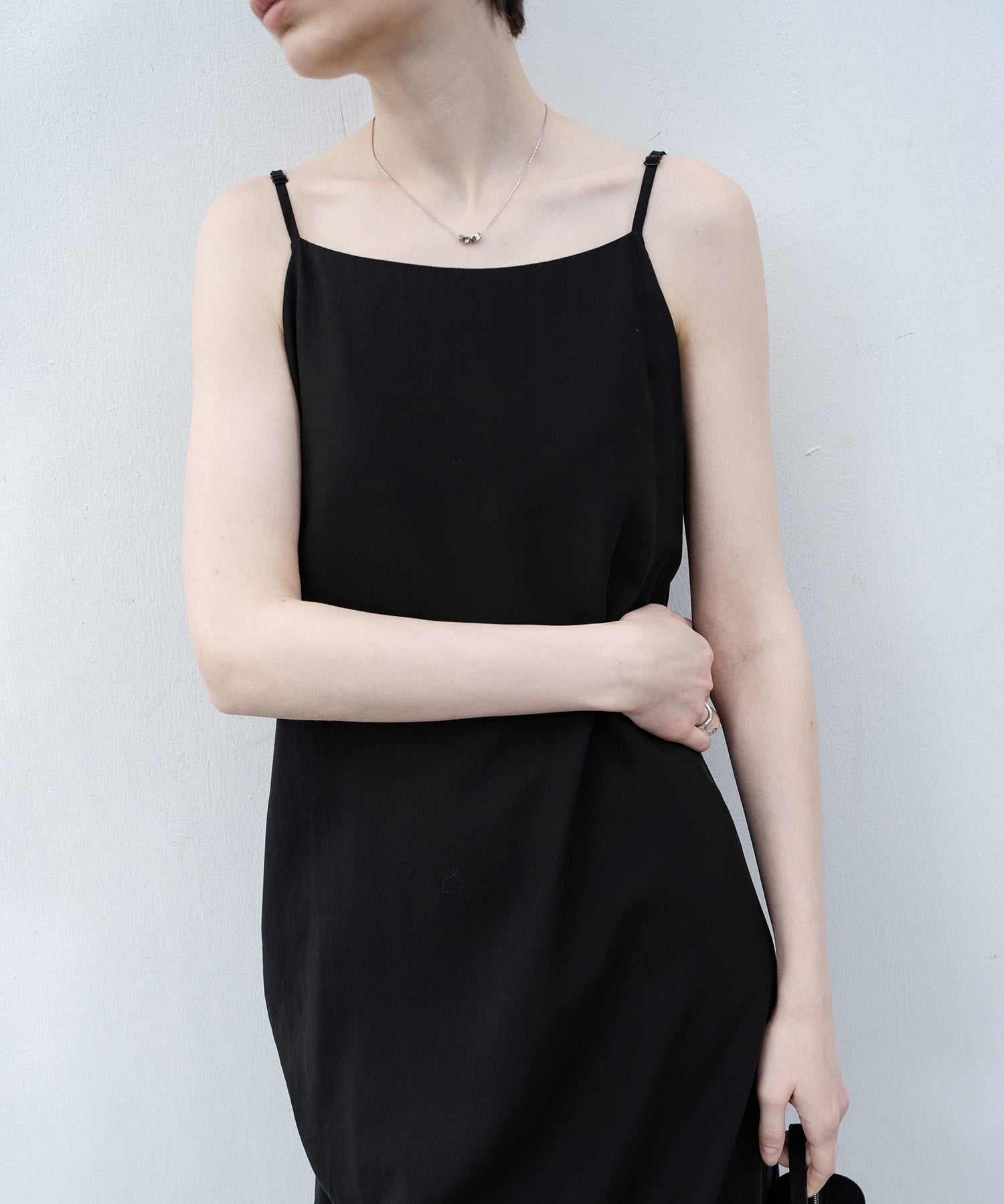 side gathered cami dress 