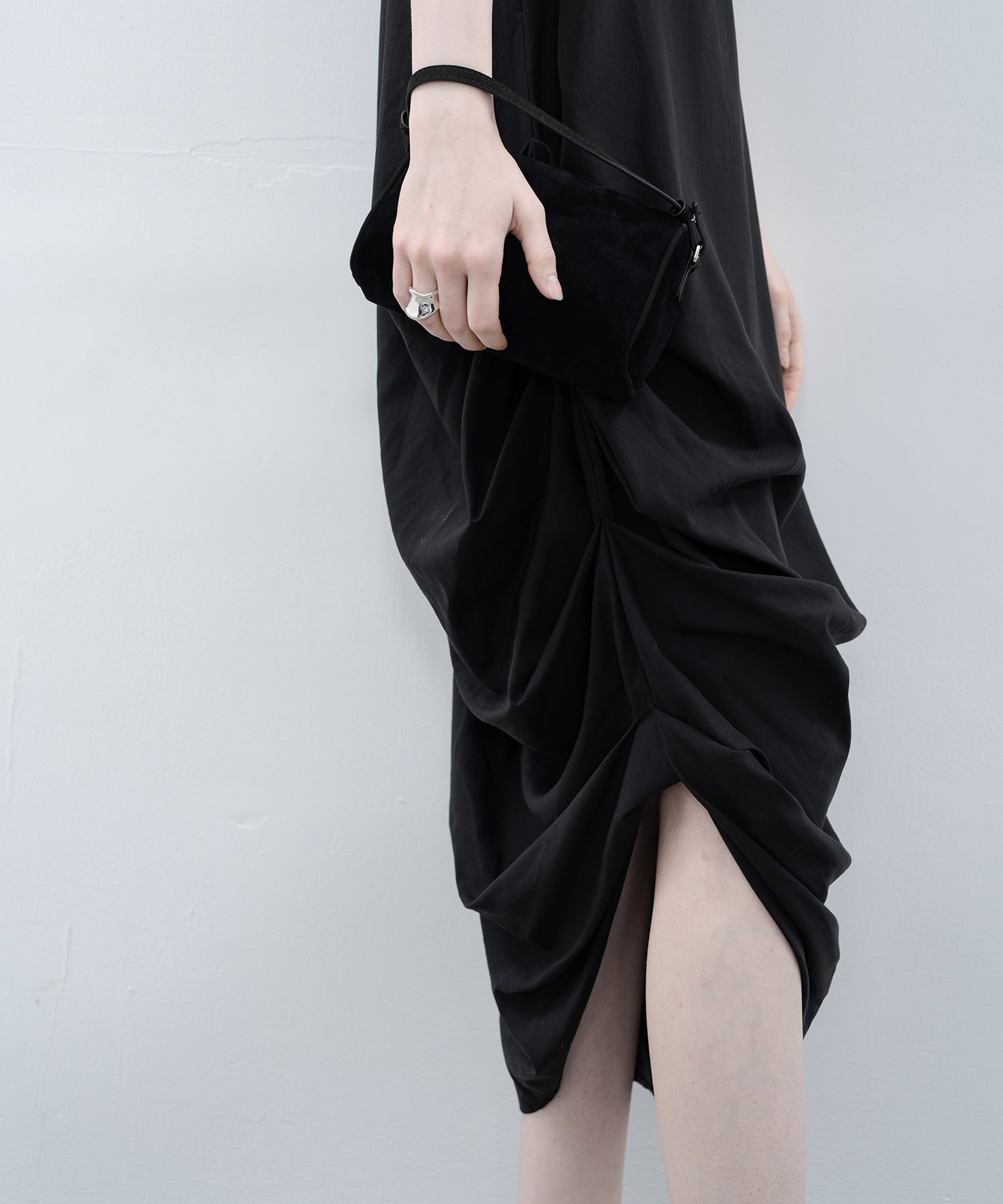 side gathered cami dress 