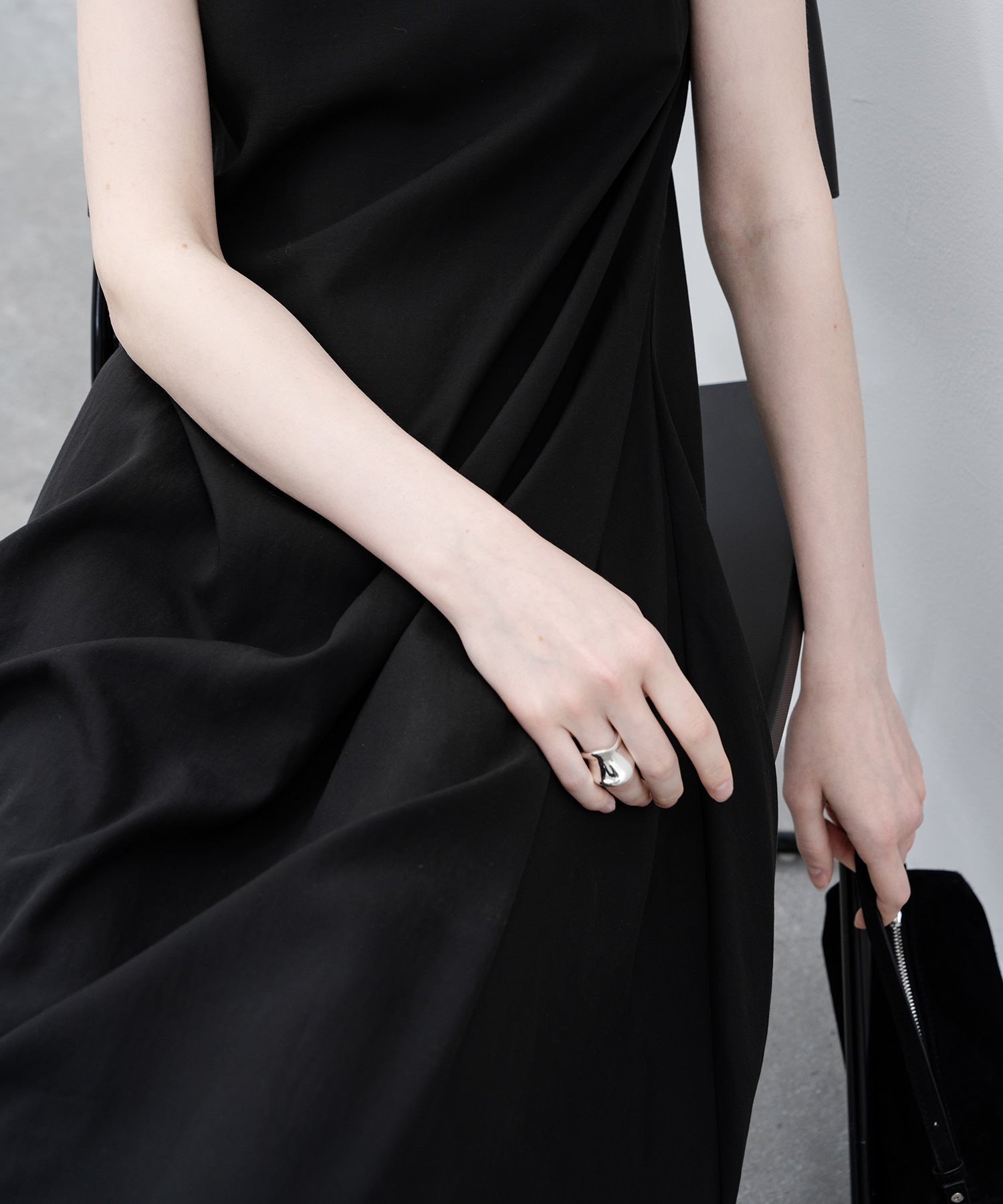 side gathered cami dress 