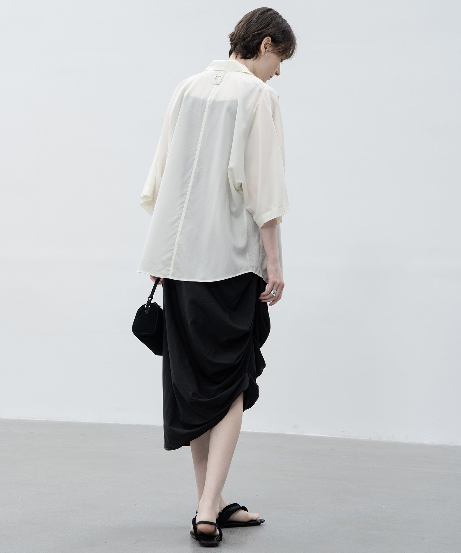 side gathered cami dress 