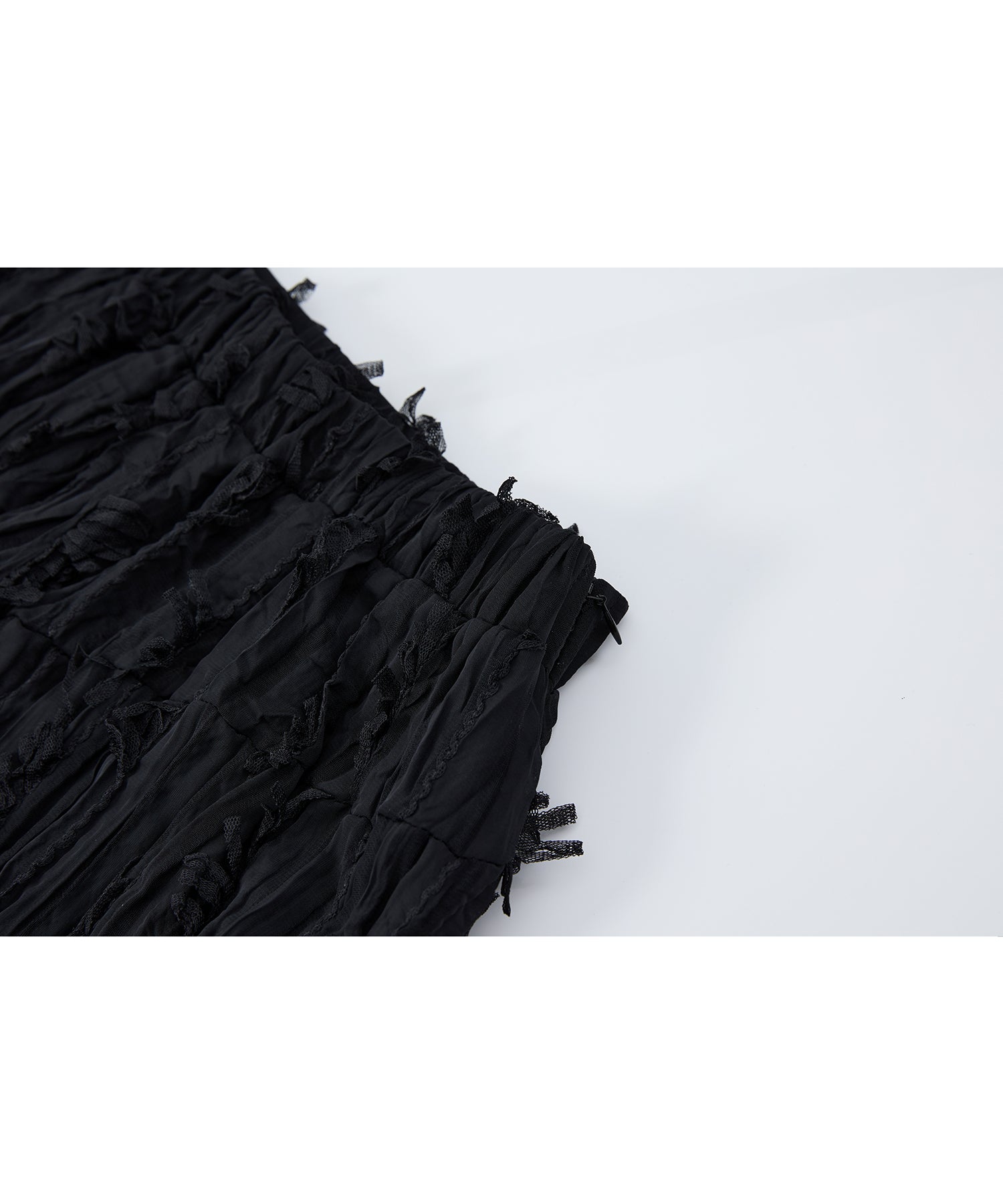「7月中旬～下旬出荷」Feather Texture Asymmetric Skirt