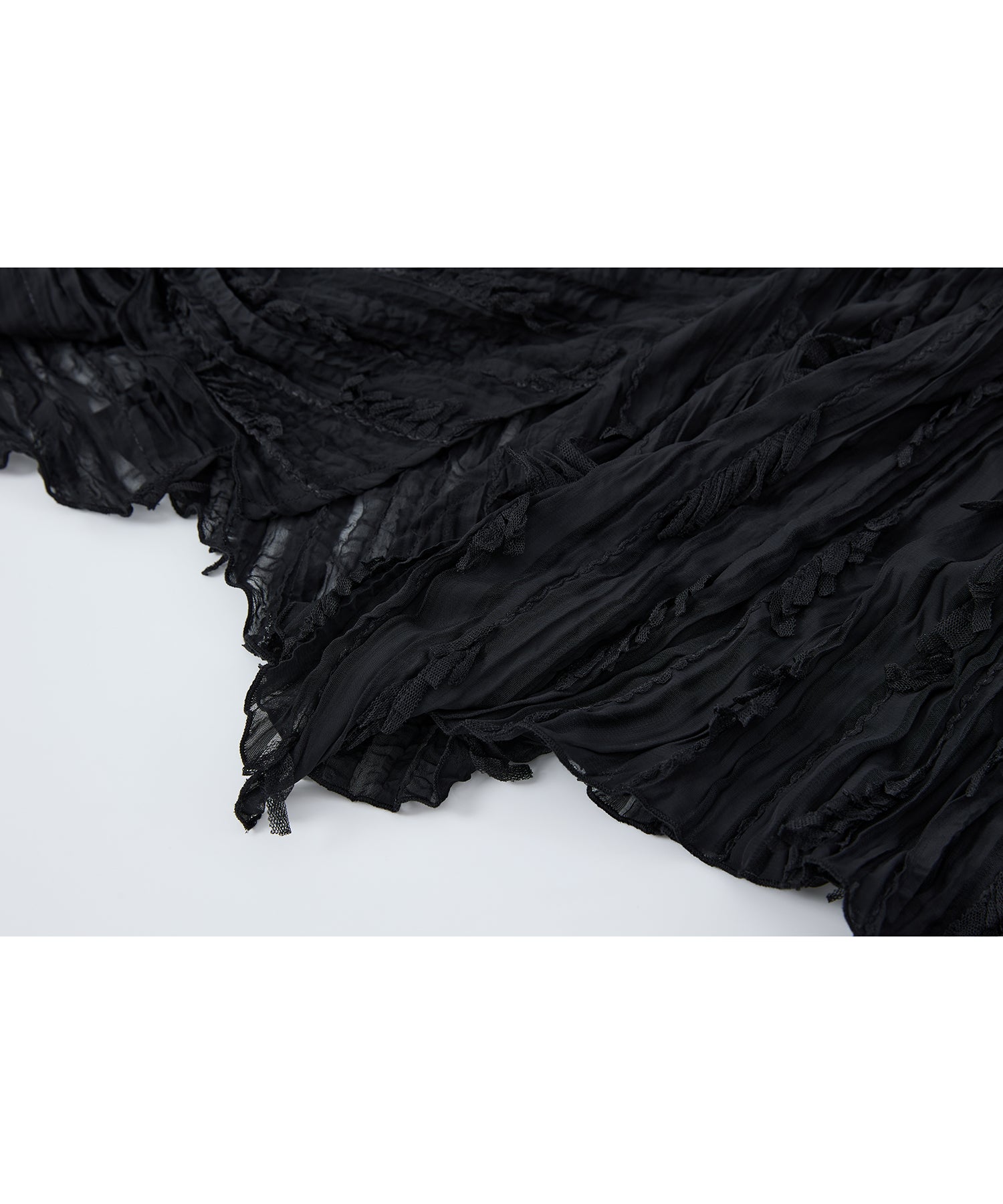 「7月中旬～下旬出荷」Feather Texture Asymmetric Skirt