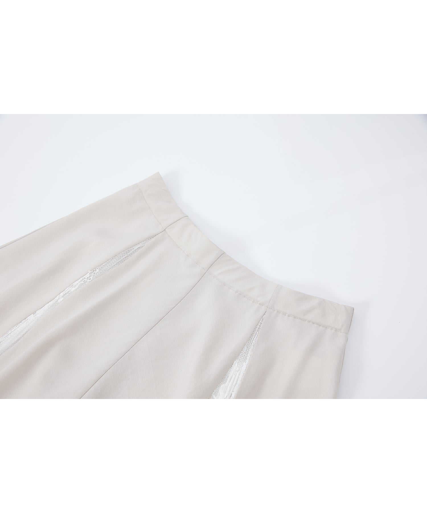 「7月中旬～下旬出荷」Lace Panel Flare Skirt