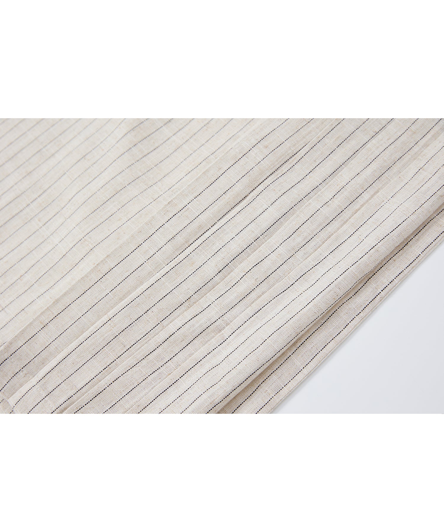 「7月中旬～下旬出荷」Linen Blend Striped Pleated Wide Pants