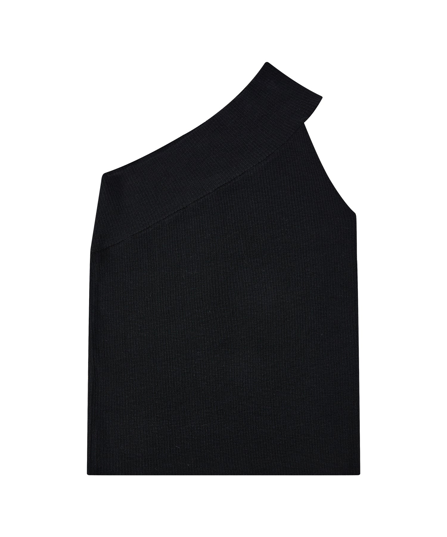 「7月中旬～下旬出荷」Asymmetric Ribbed One-Shoulder Top