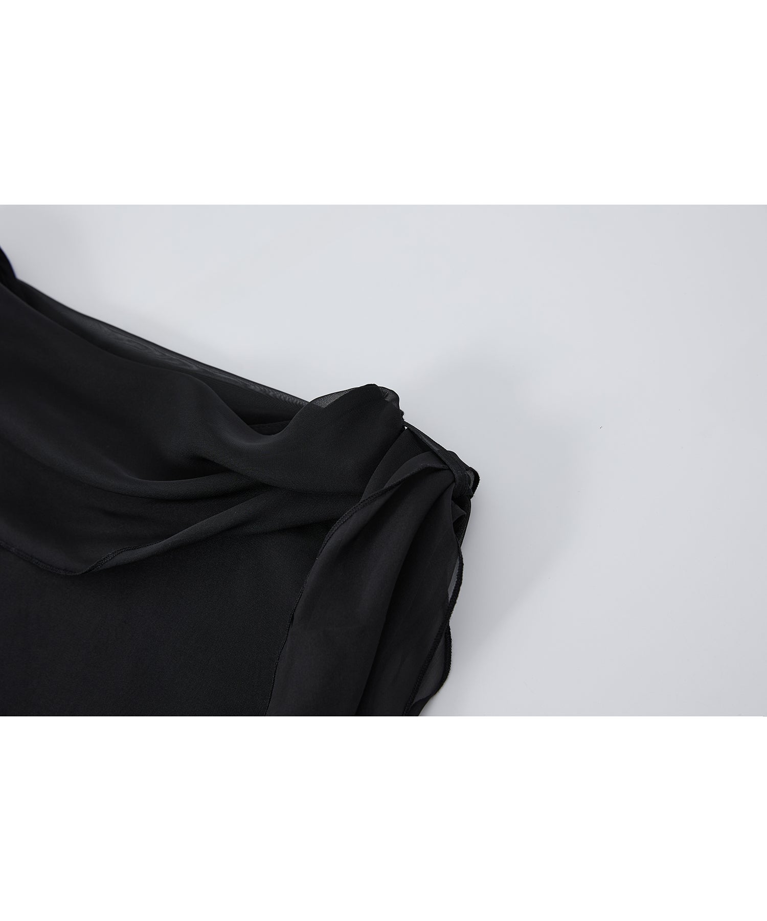 「7月中旬～下旬出荷」Sheer Draped Scarf Dress