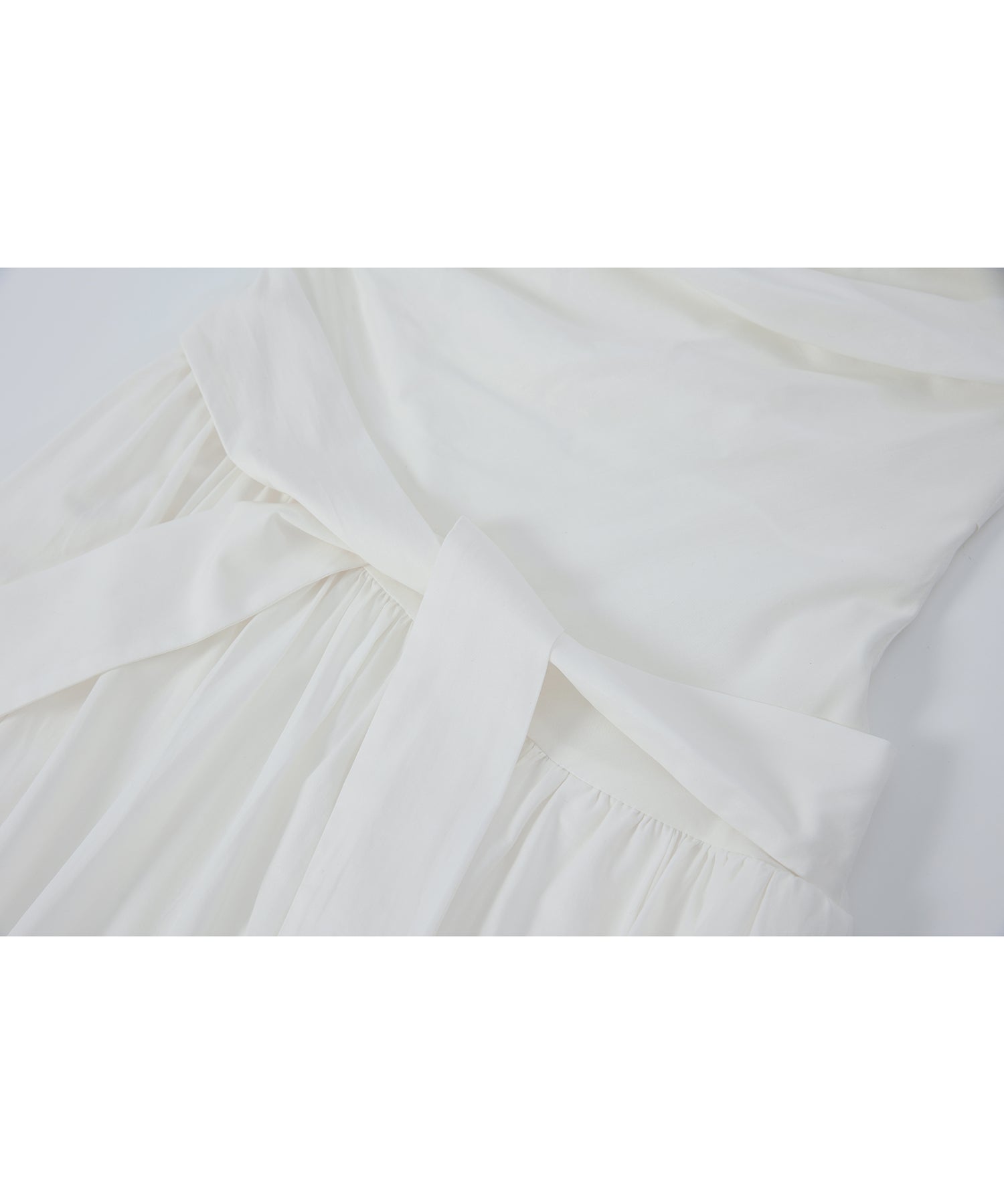 「8月中旬～下旬出荷」Side Tie Draped Strapless Long Dress