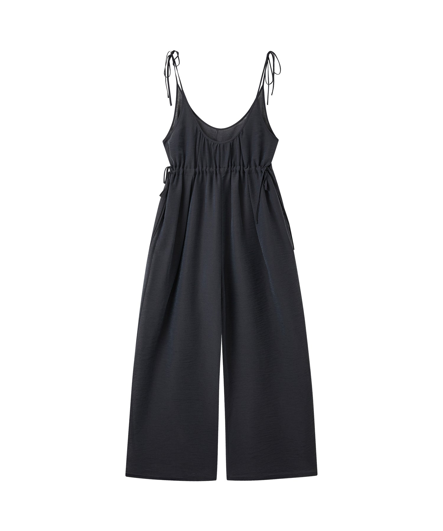 「7月中旬～下旬出荷」Multi-Way Linen Blend Wide Jumpsuit