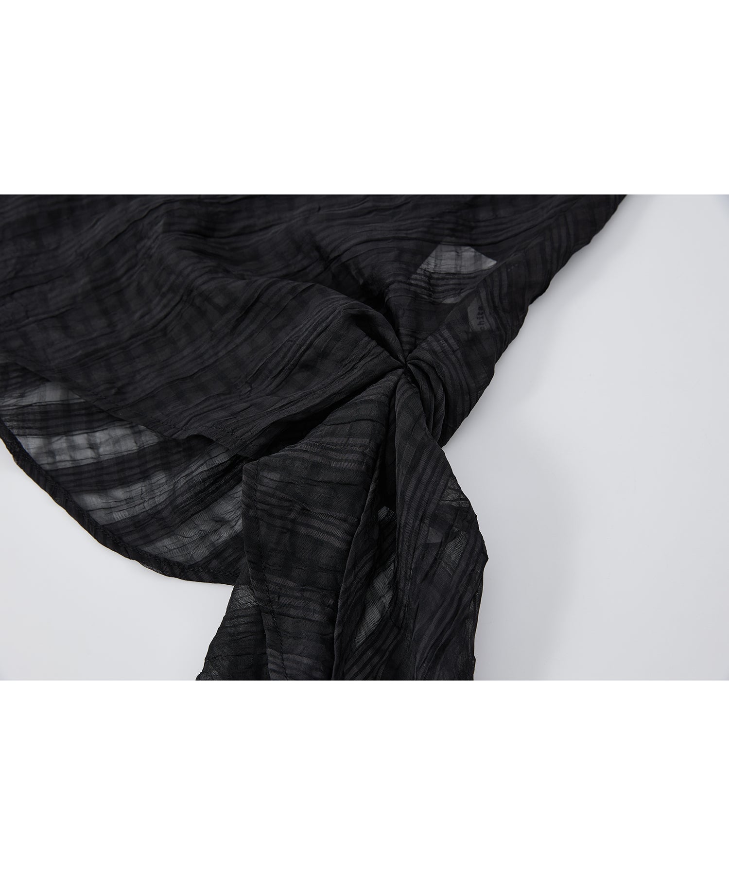 「7月中旬～下旬出荷」Sheer Check One-Shoulder Top