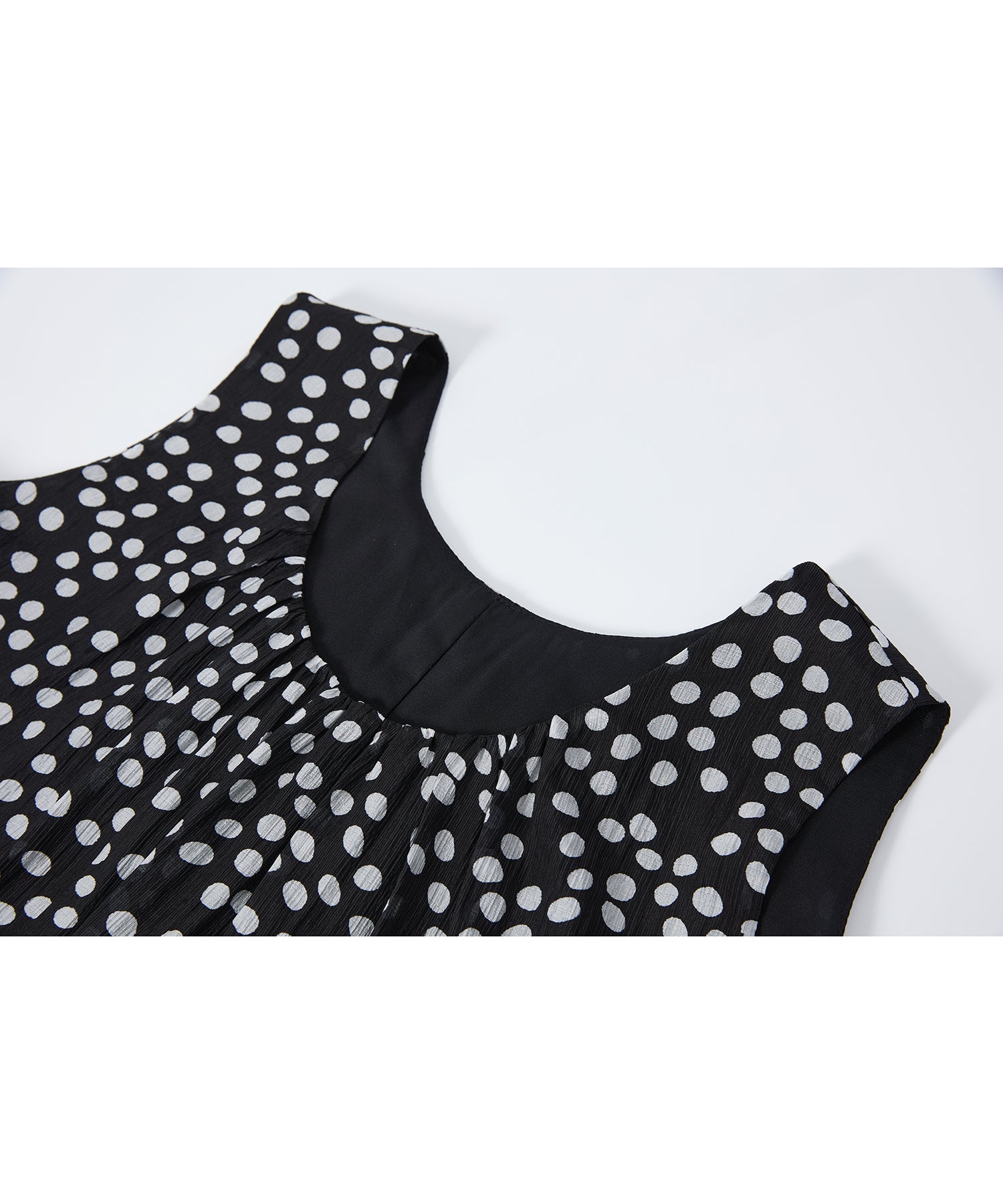 「7月中旬～下旬出荷」Dot Frill Hem Mini Dress