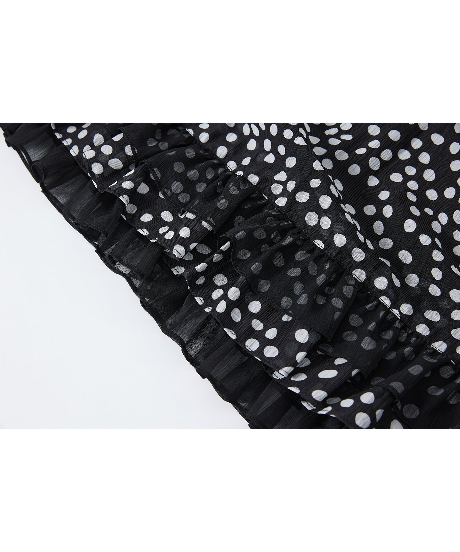「7月中旬～下旬出荷」Dot Frill Hem Mini Dress