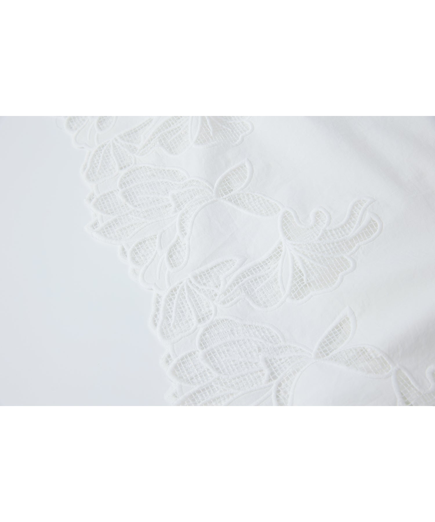 「8月中旬～下旬出荷」Cutwork Embroidery Drawstring Long Skirt