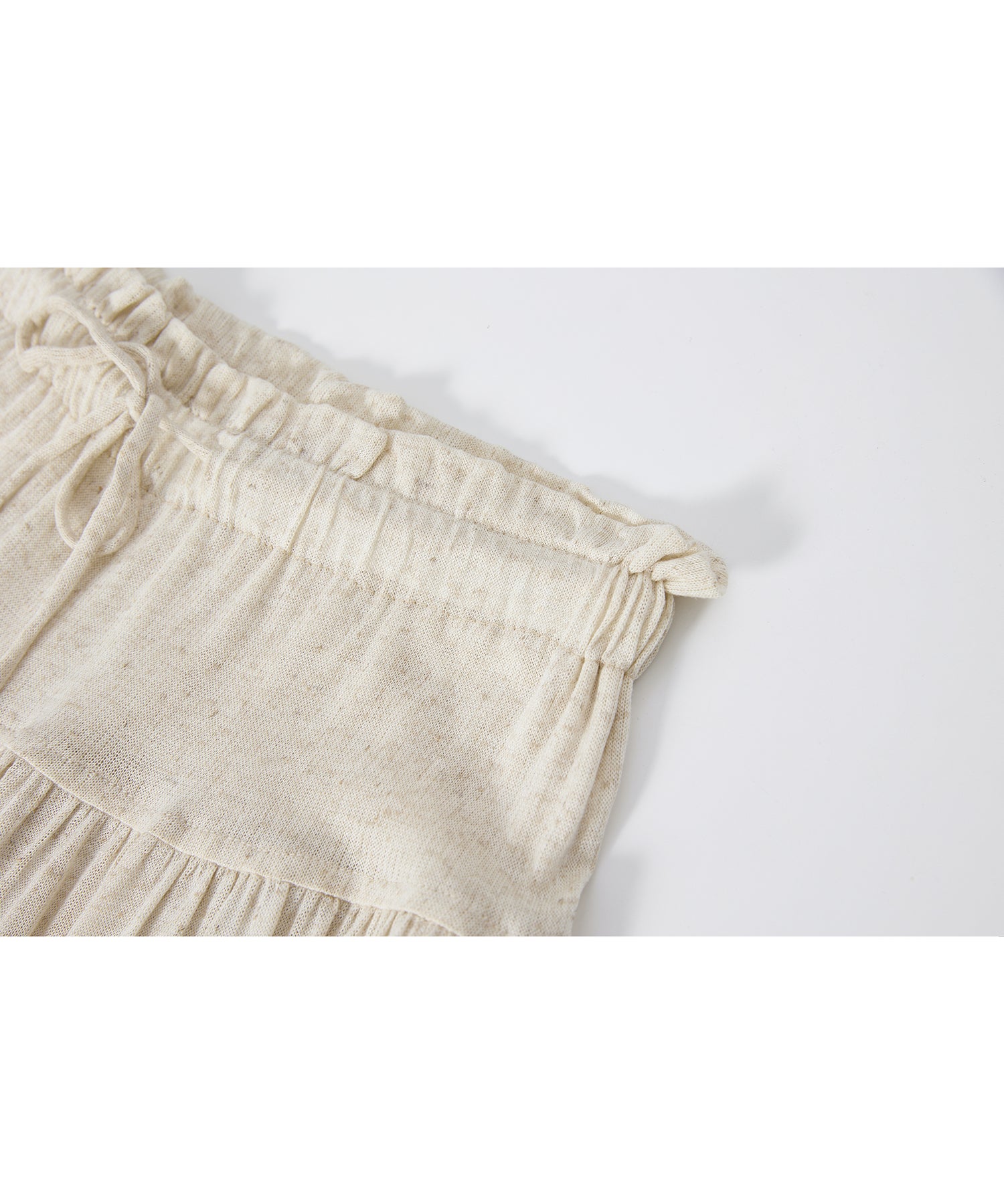 「7月中旬～下旬出荷」Linen Blend Gathered Wide Pants