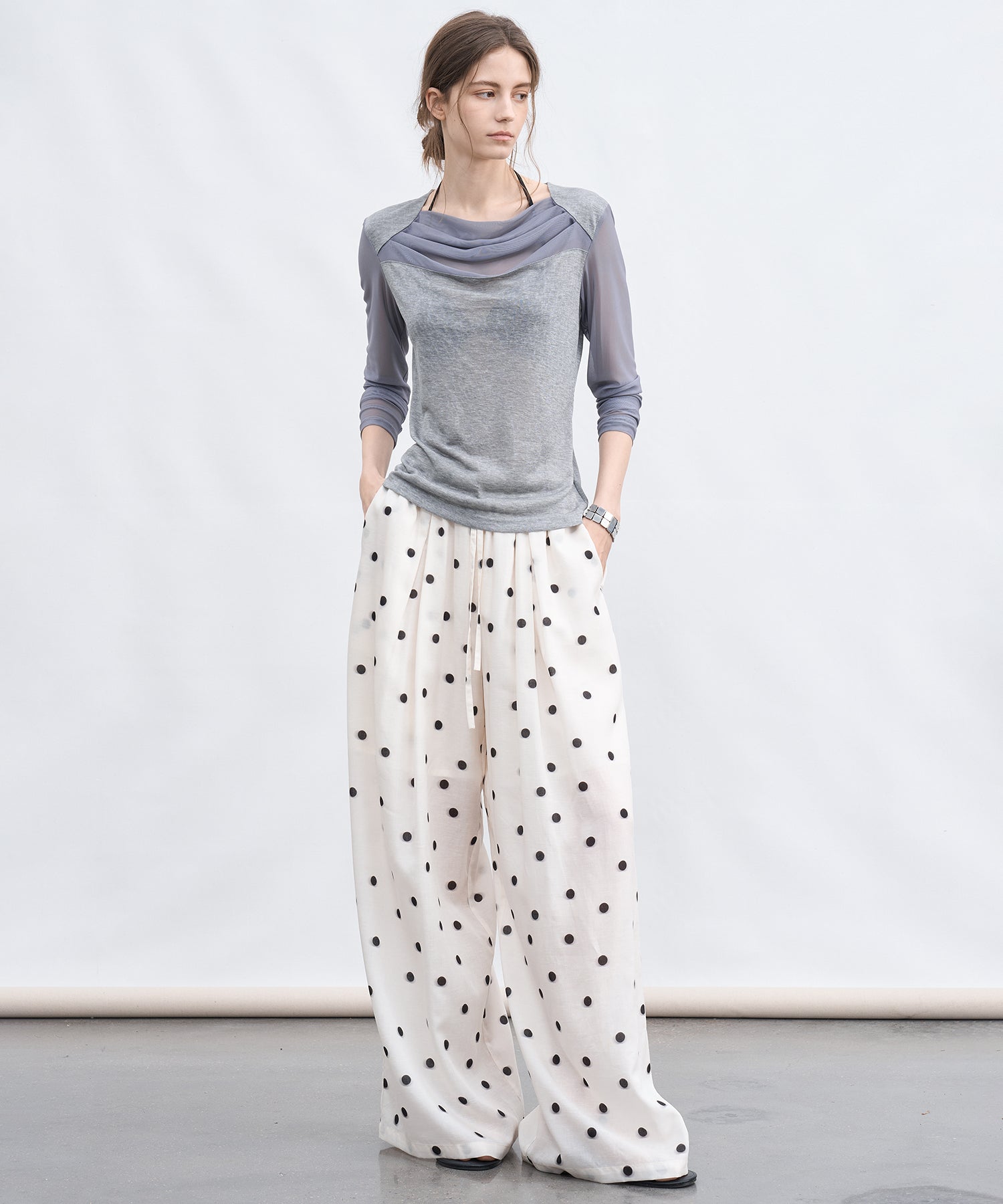 「6月上旬～中旬出荷」Polka Dot Wide Pants