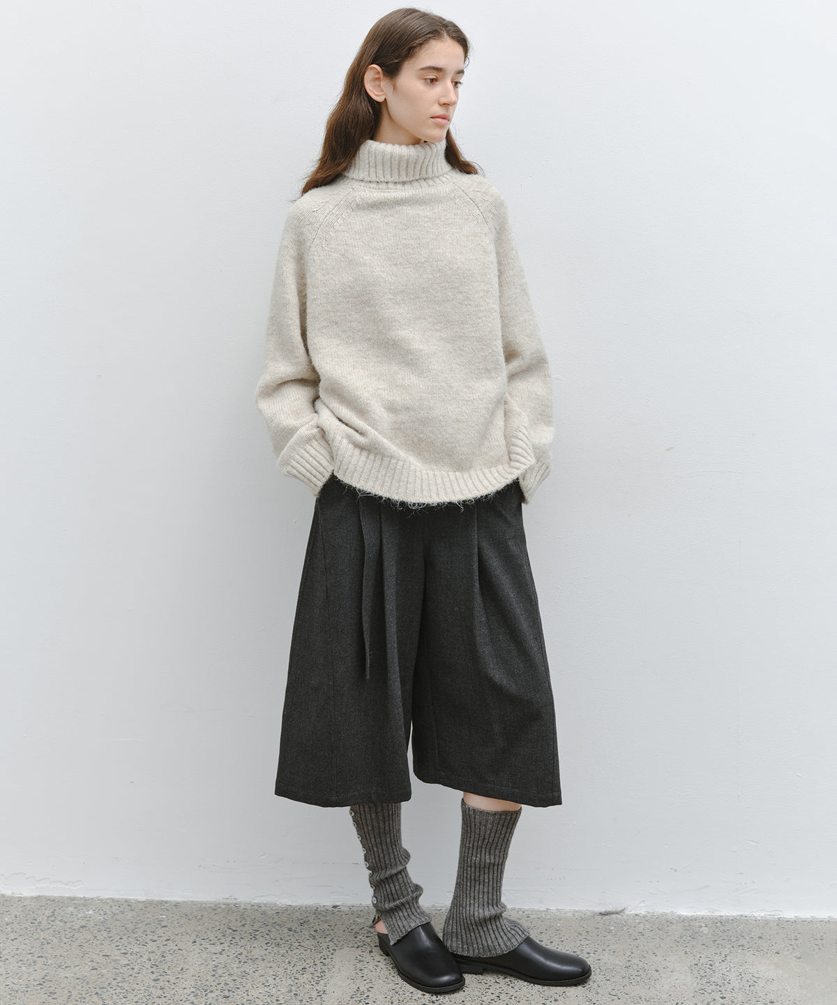 Button Detail Ribbed Knit Leg Warmers