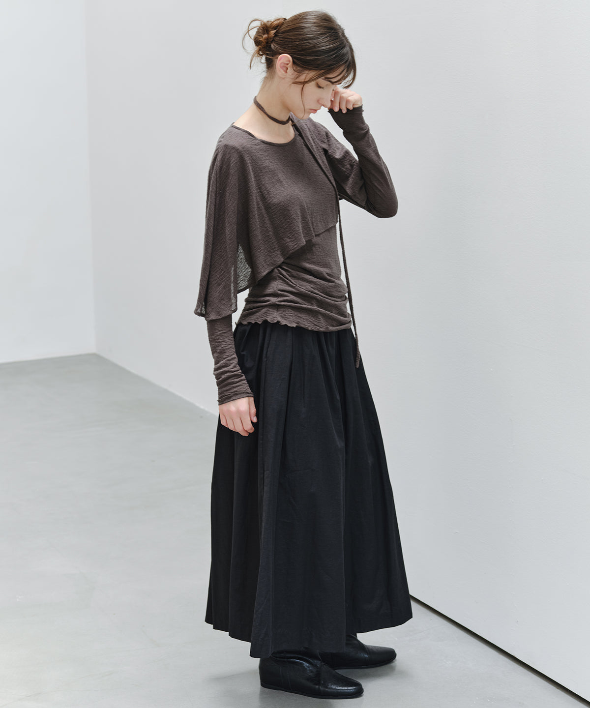 「9月下旬出荷予定」Matte Tuck Wide Skants