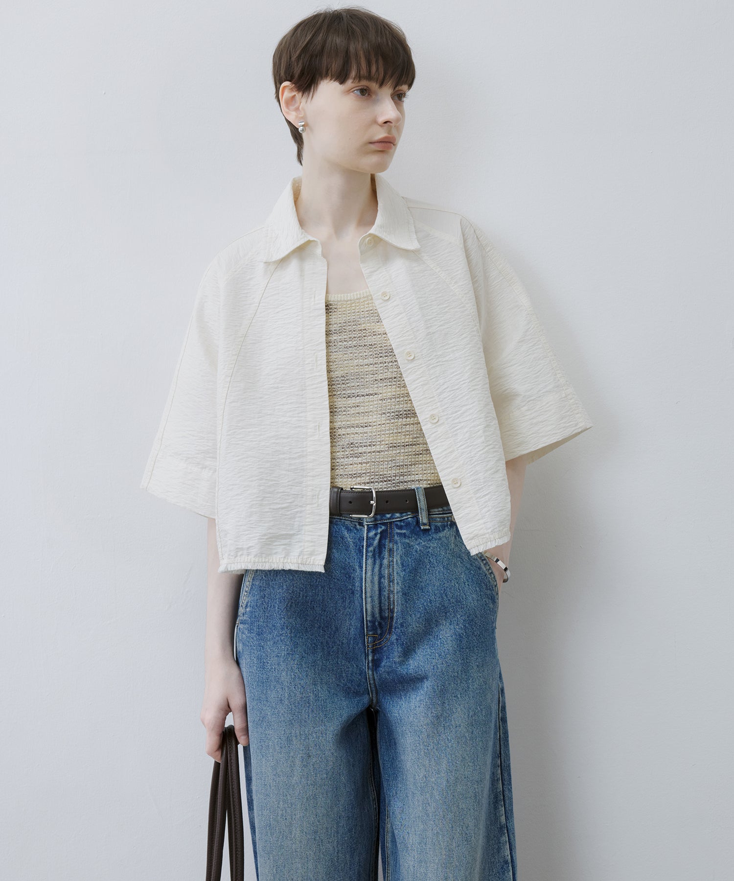 Airy Cropped Shirt