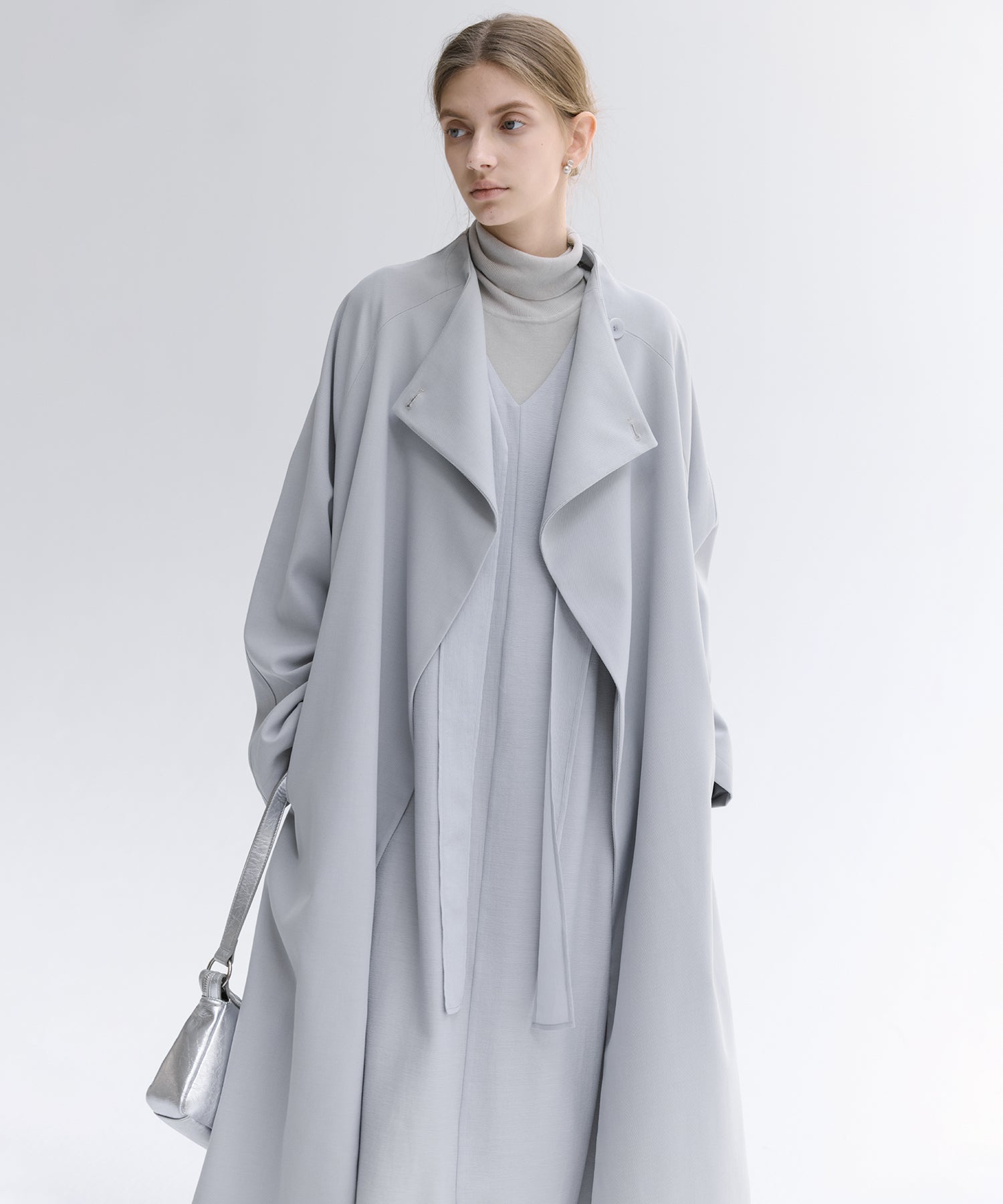 Acetate-Blend V-Neck Ribbon Detail Sleeveless Dress