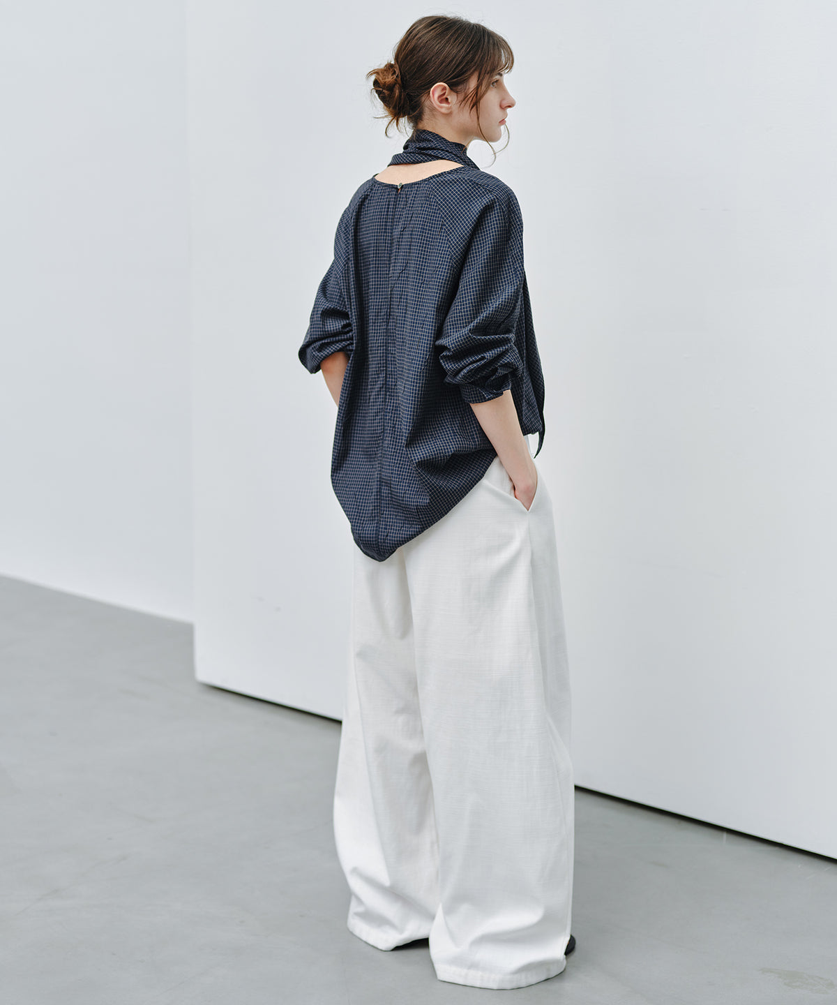 「9月下旬出荷予定」Paneled Drawstring Wide Pants