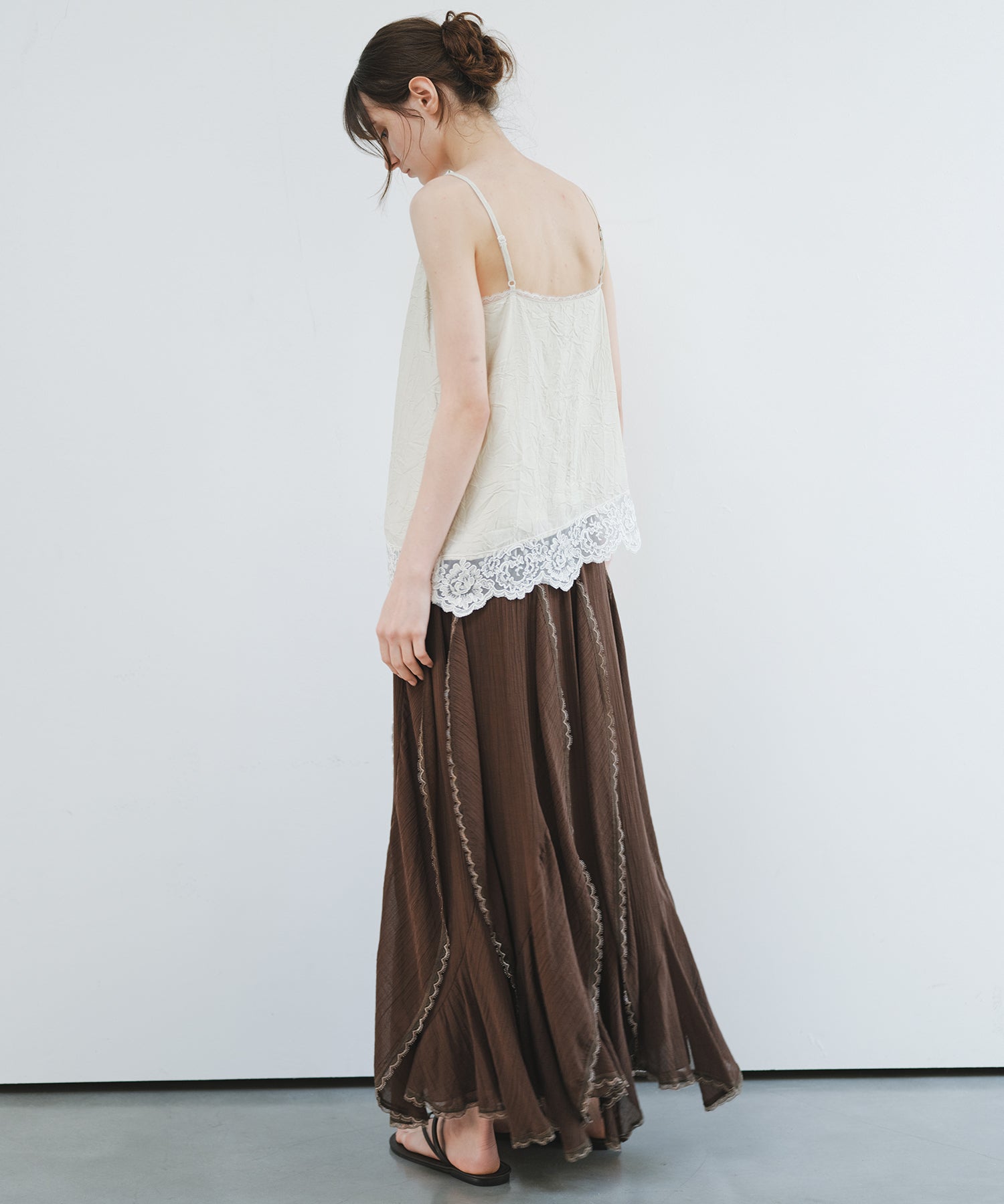 「6月上旬～中旬出荷」Asymmetric Layered Lace Skirt