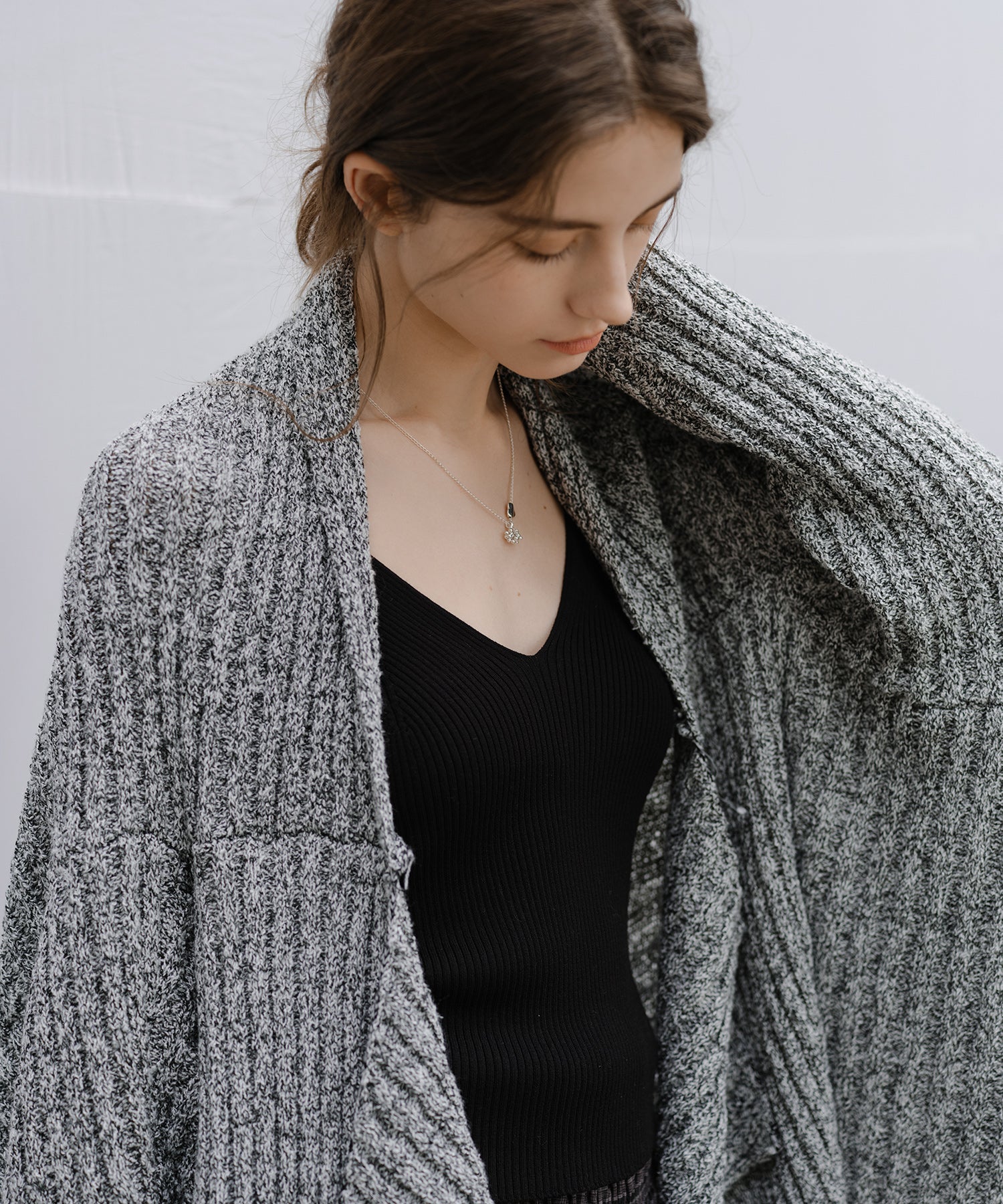 “Shipping from late February to early March” Chunky Draped Knit Cardigan