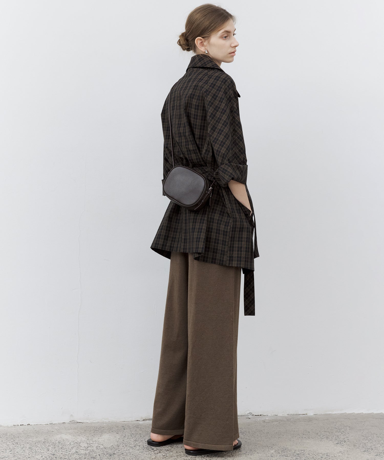 Drawstring Knit Wide Pants