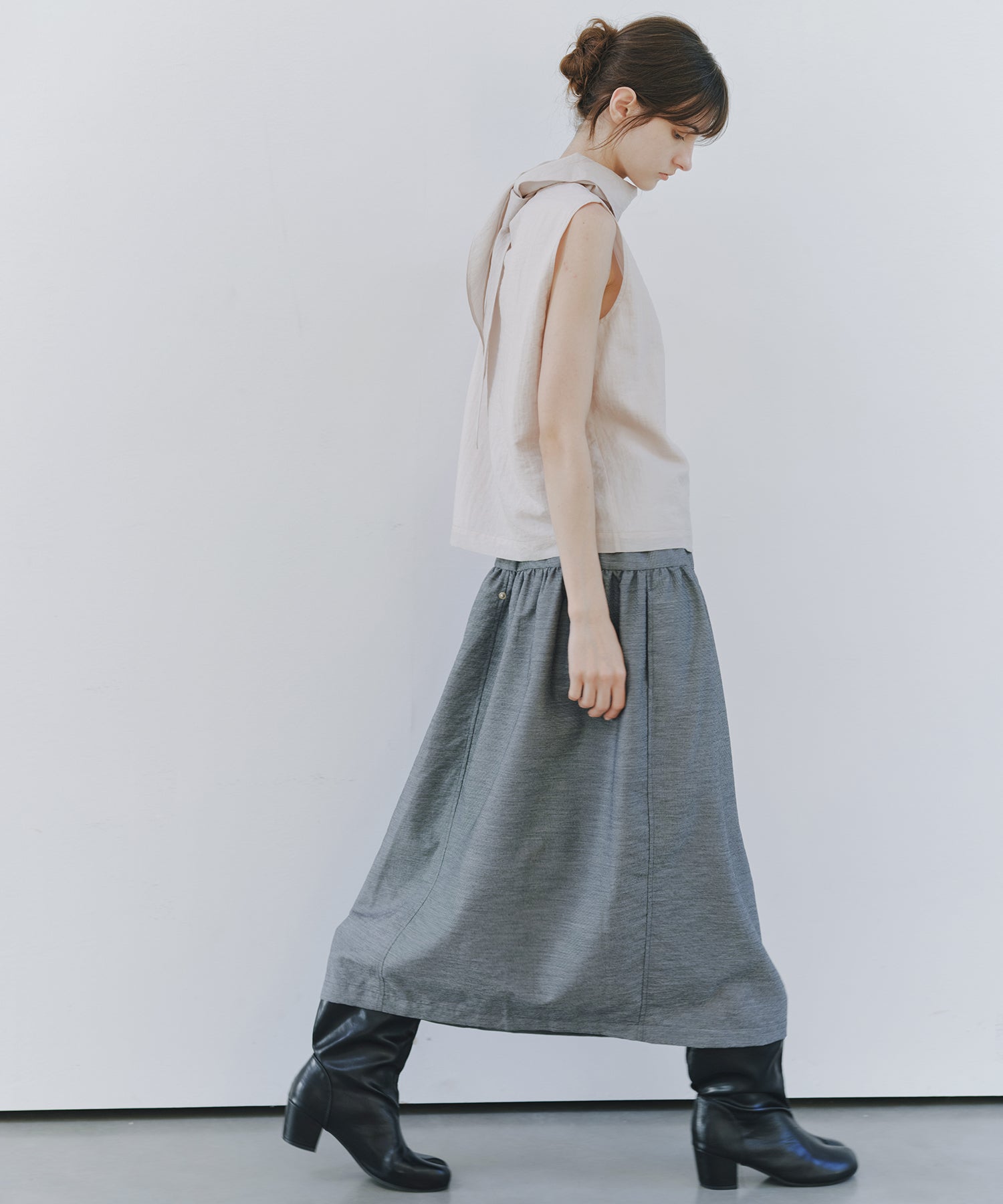 「7月上旬～中旬出荷」Linen-Like Balloon Skirt