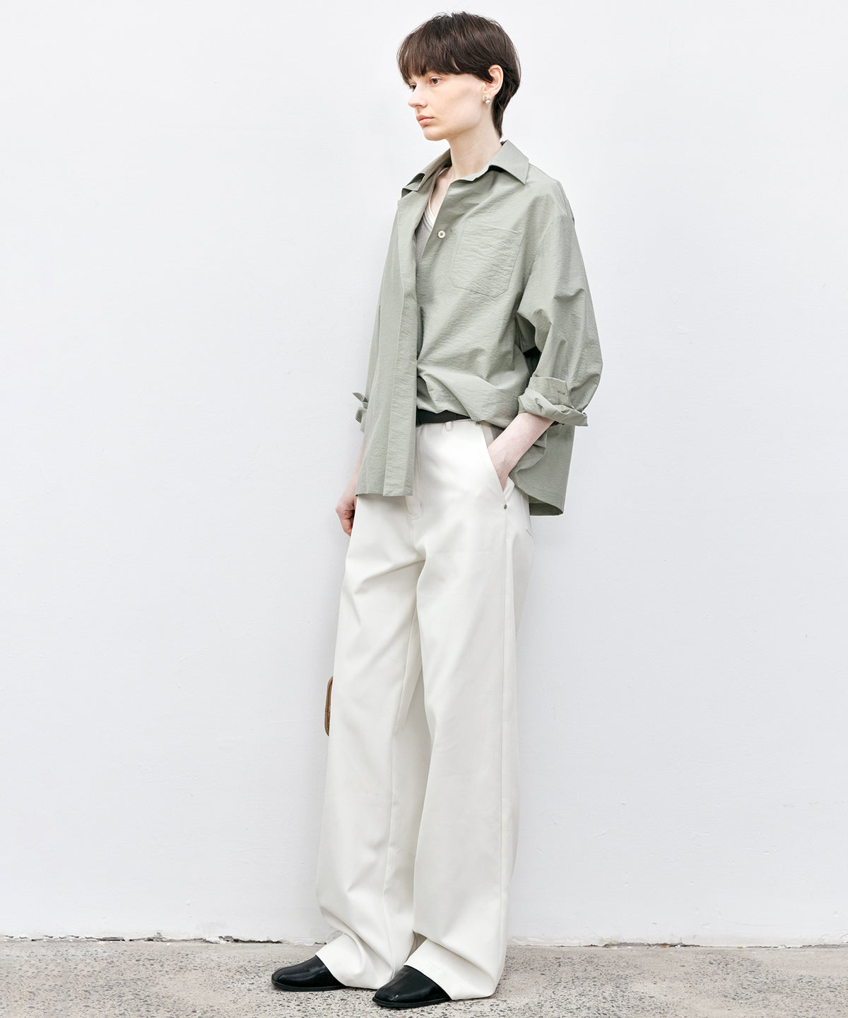 Asymmetric Cross Oversized Shirt