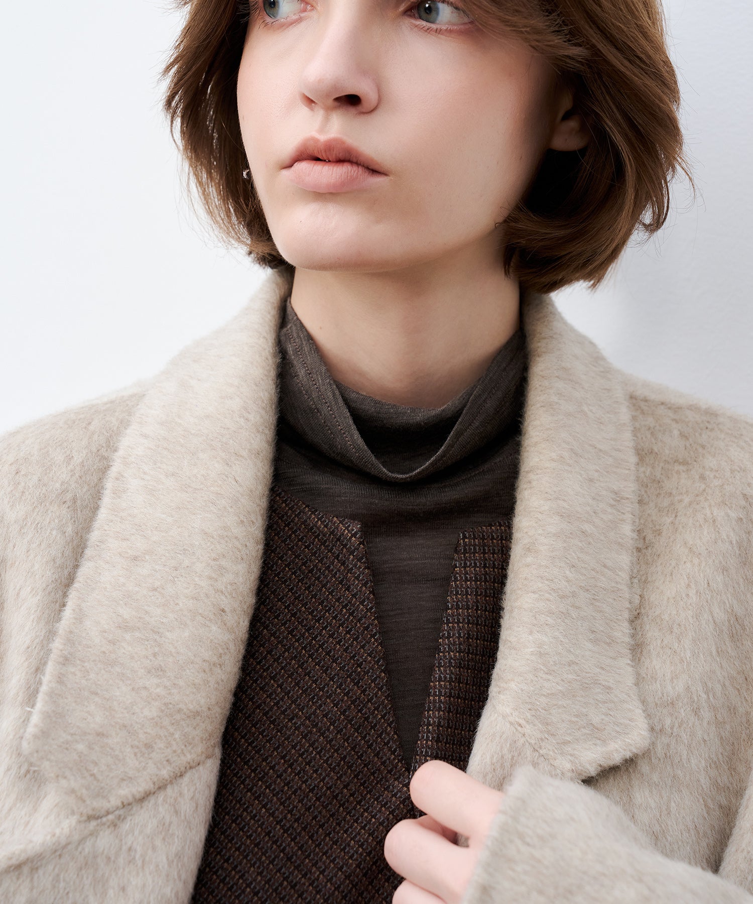 100% Wool Double-Face Long Lapel Oversized Overcoat