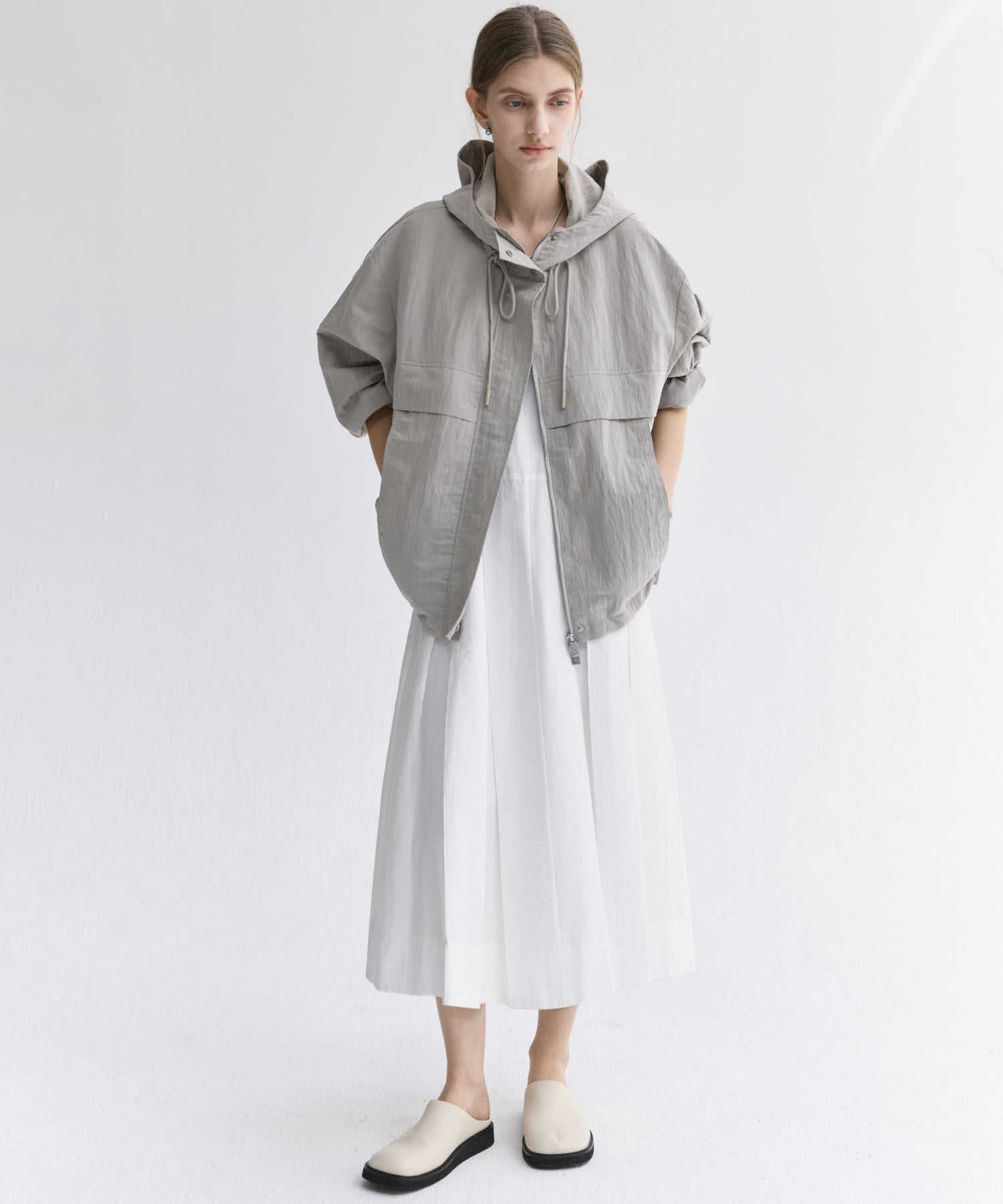 Tucked Sleeveless Long Dress