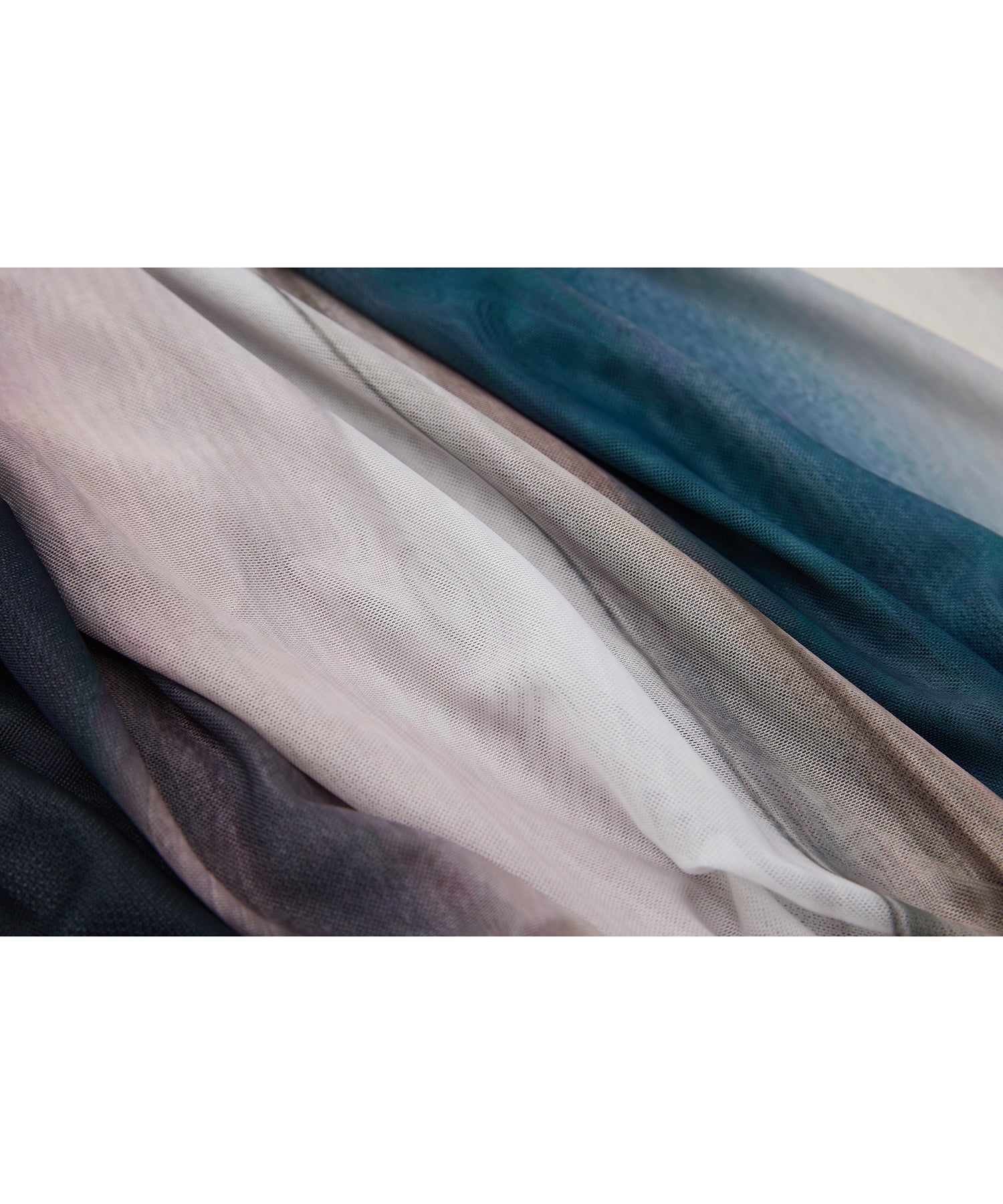 「7月上旬～中旬出荷」Art Print One-Shoulder Sheer Top