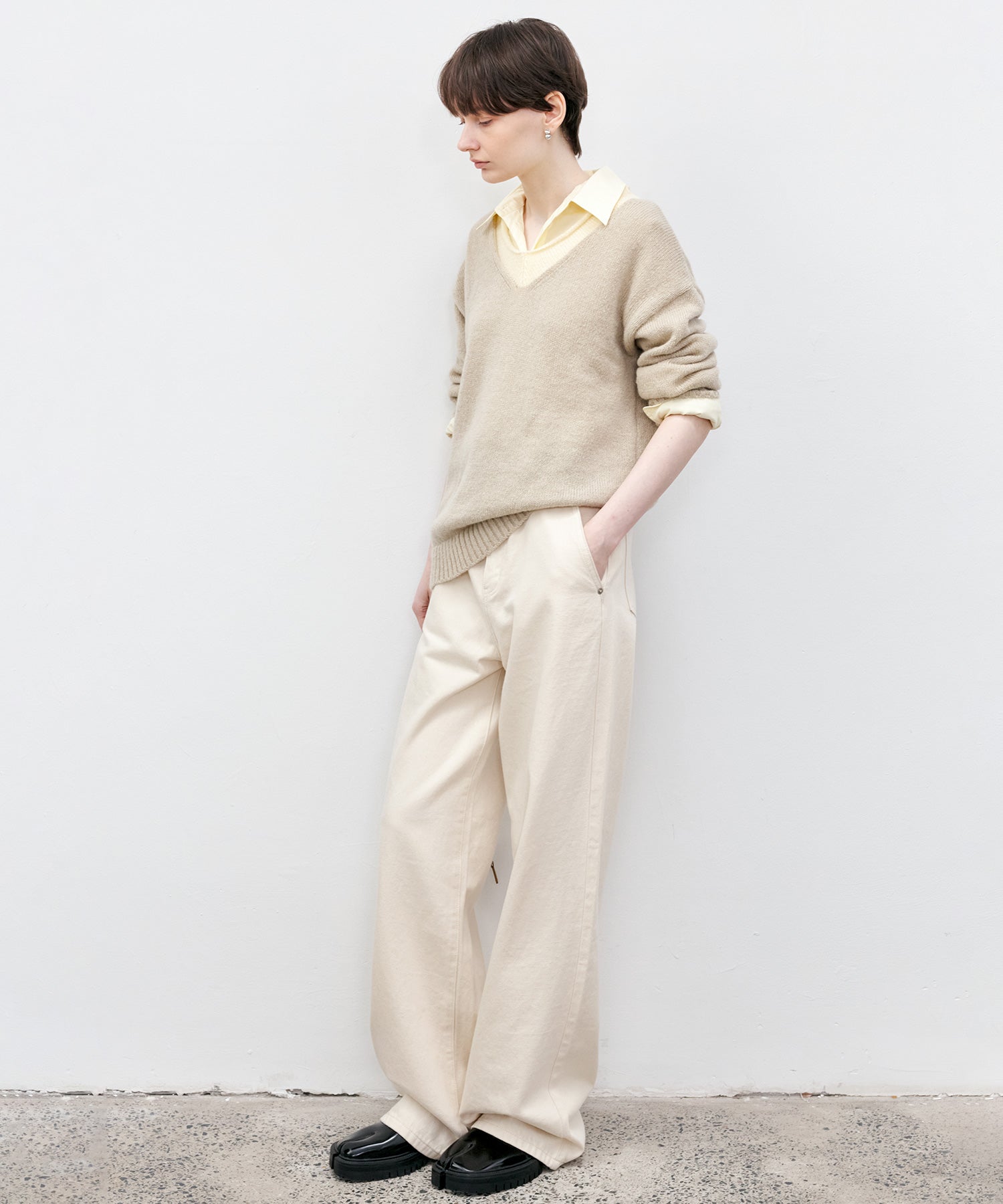 Cross-Front Button 2-Way Shirt