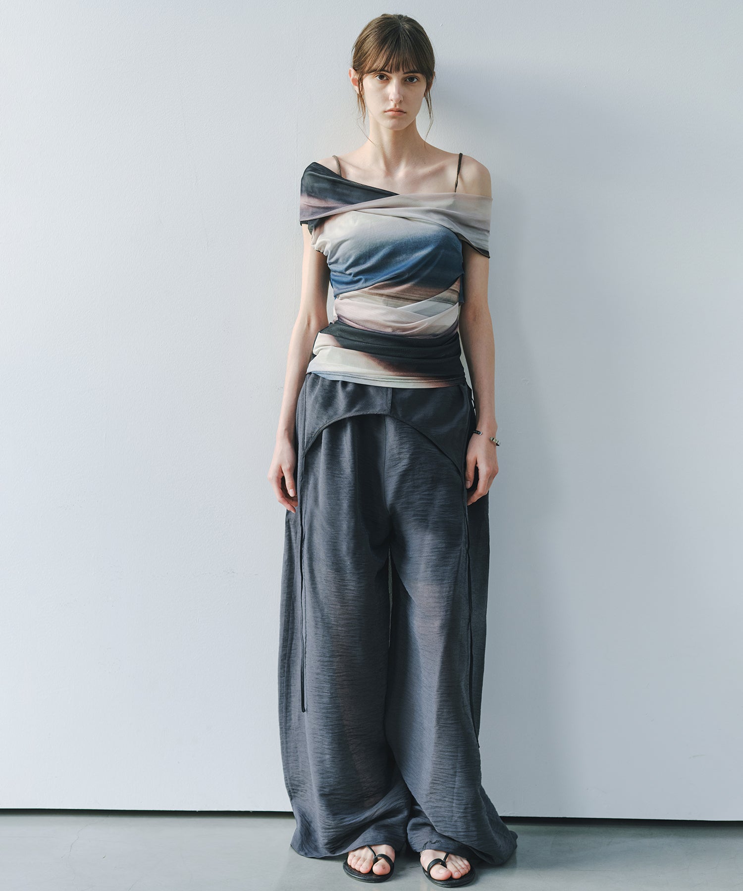 「7月中旬～下旬出荷」Multi-Way Linen Blend Wide Jumpsuit