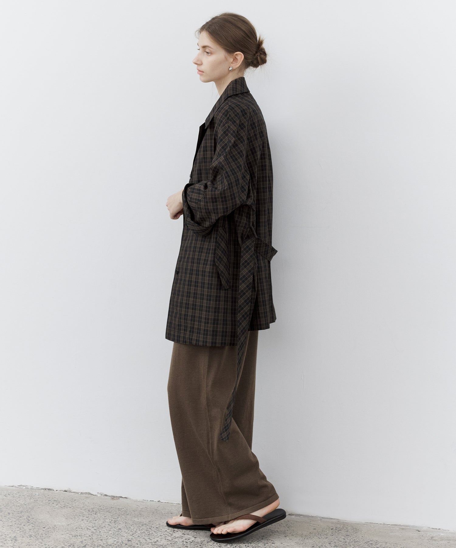 Drawstring Knit Wide Pants
