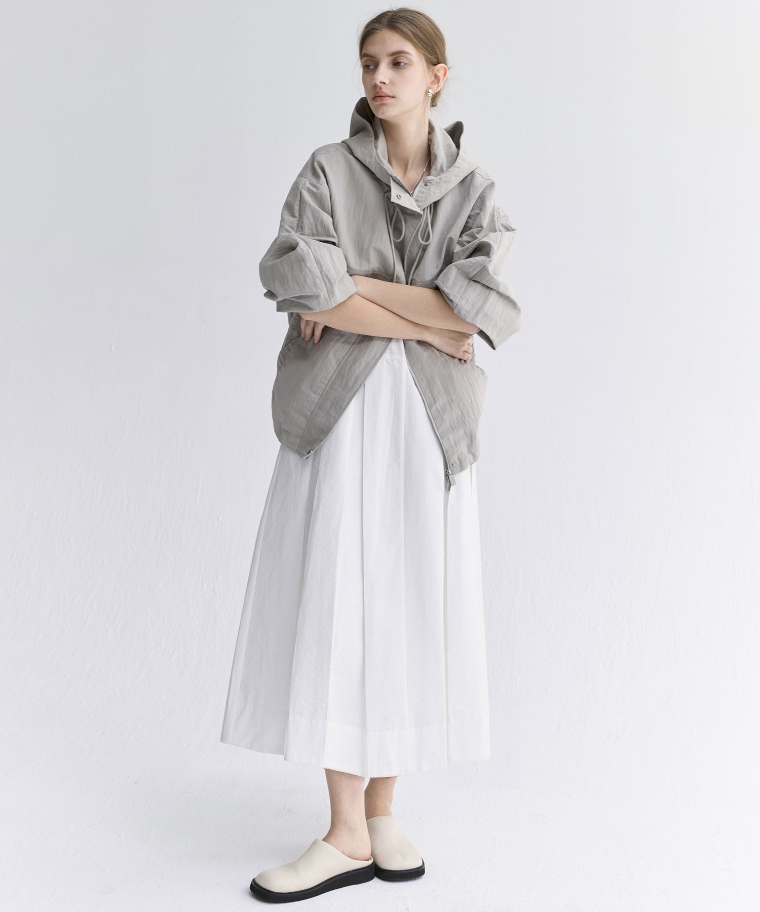 Tucked Sleeveless Long Dress